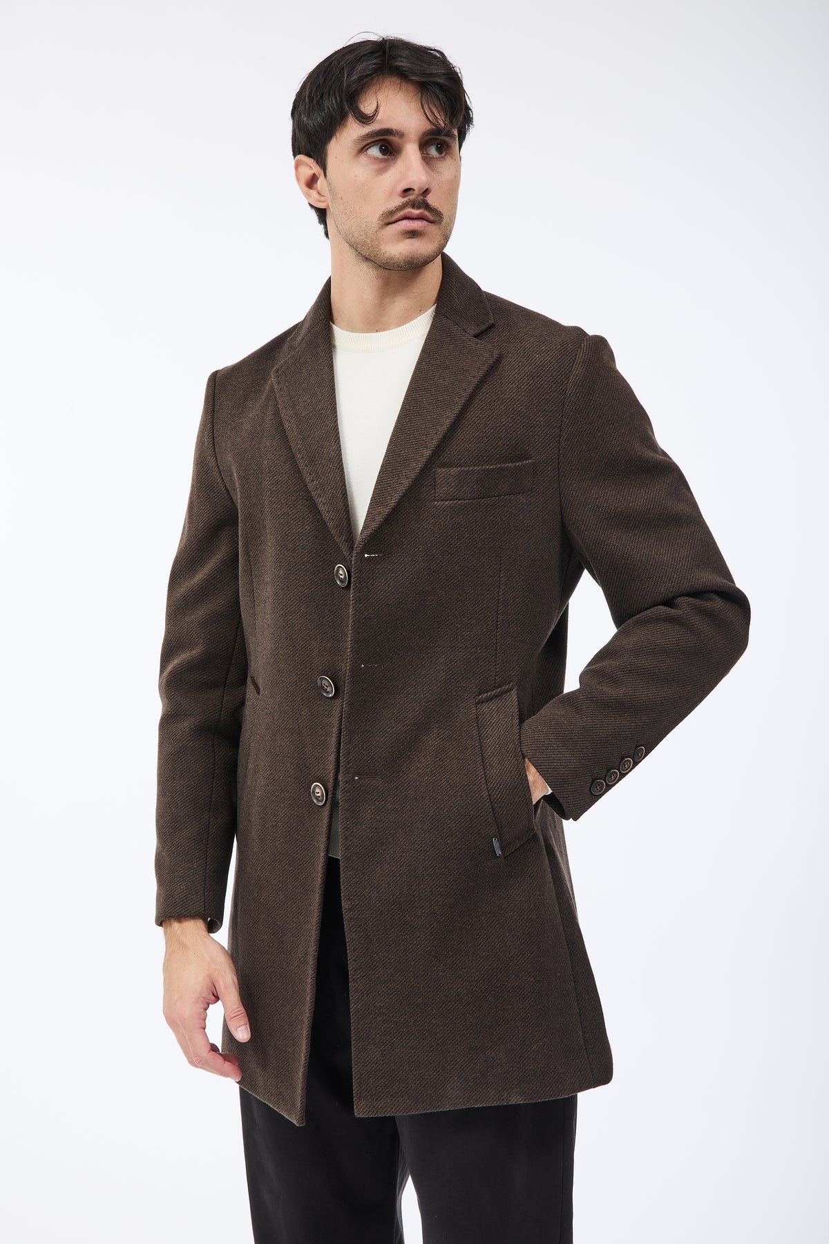Cappotto Gianni Lupo 7035 Caffè