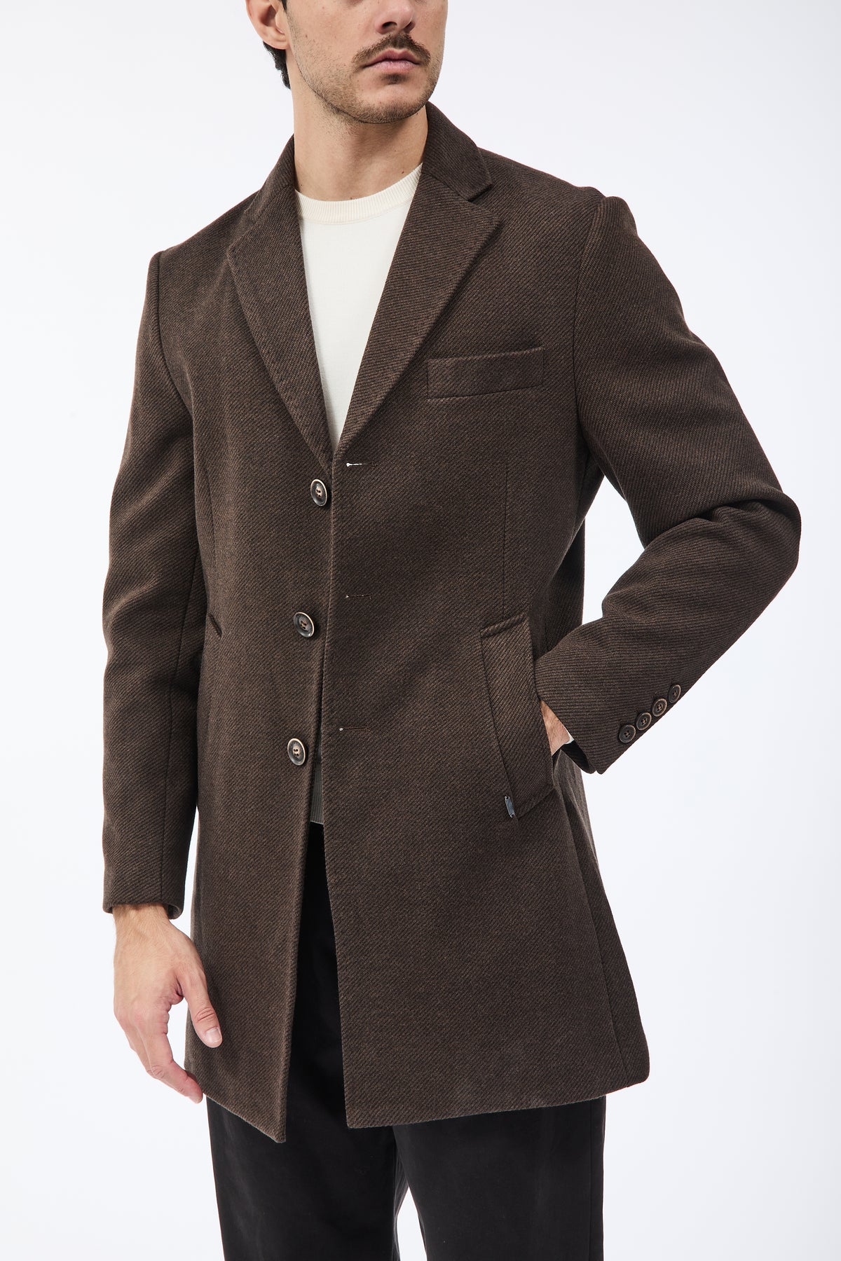 Cappotto Gianni Lupo 7035 Caffè