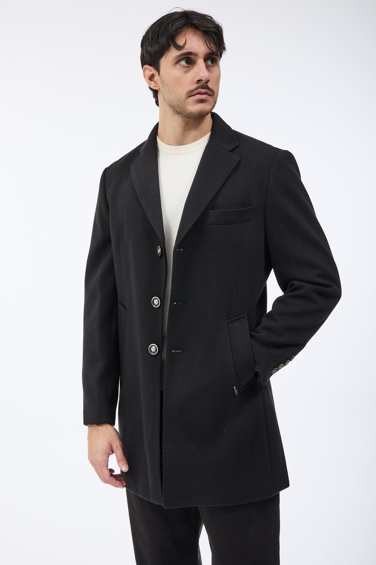 Cappotto Gianni Lupo 7035 Nero