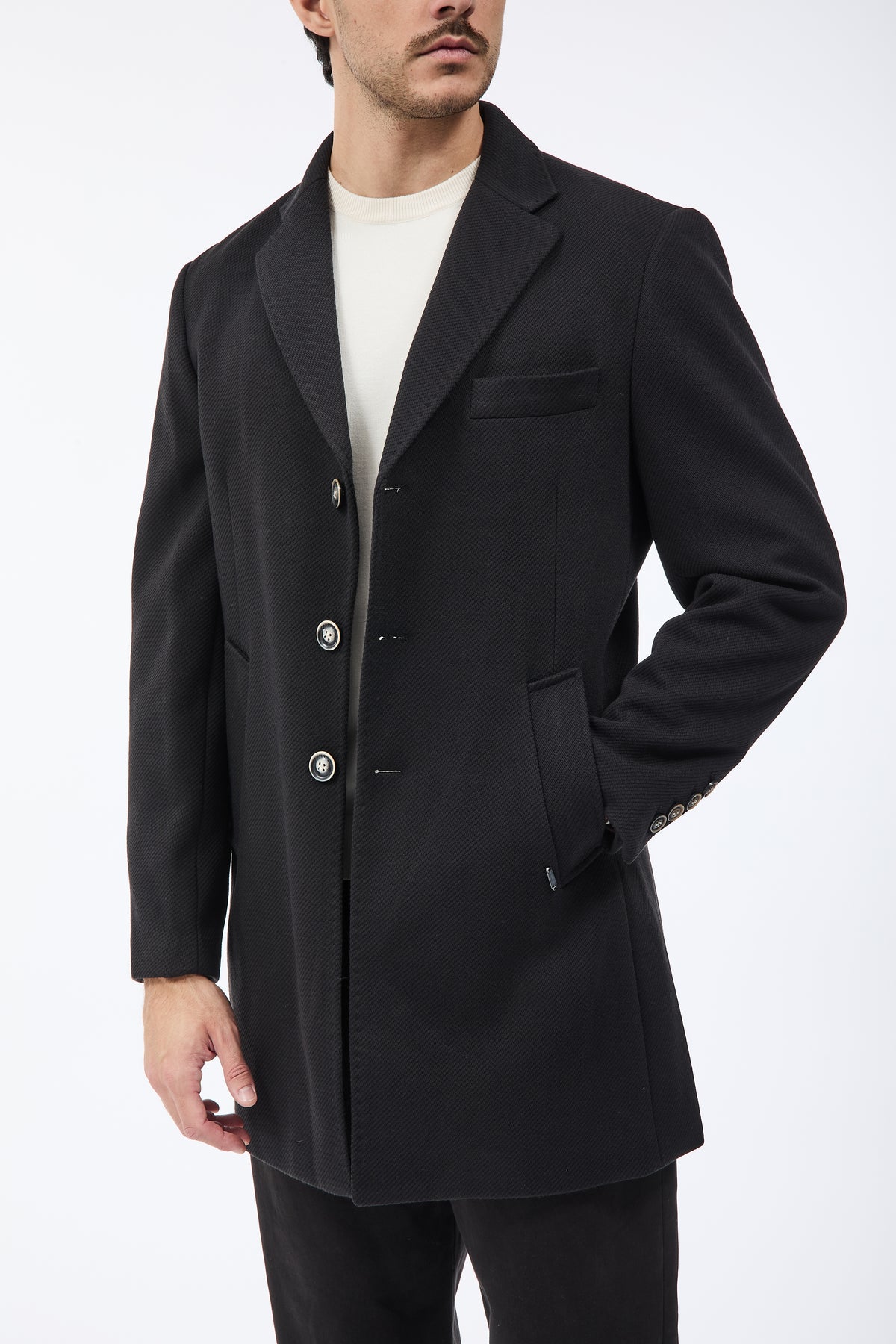 Cappotto Gianni Lupo 7035 Nero