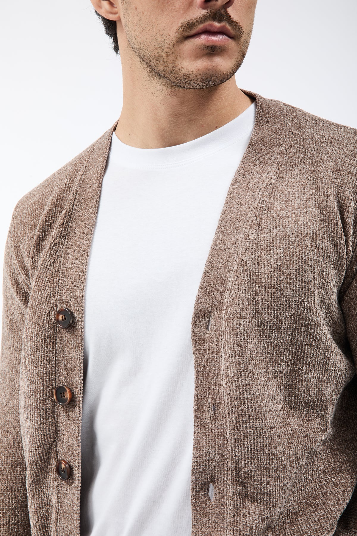 Cardigan Over-d Ciniglia Taupe M22