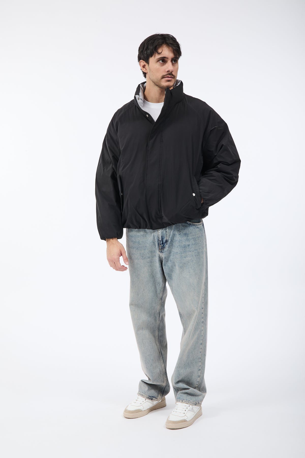 Piumino Imperial Cropped Nero 025