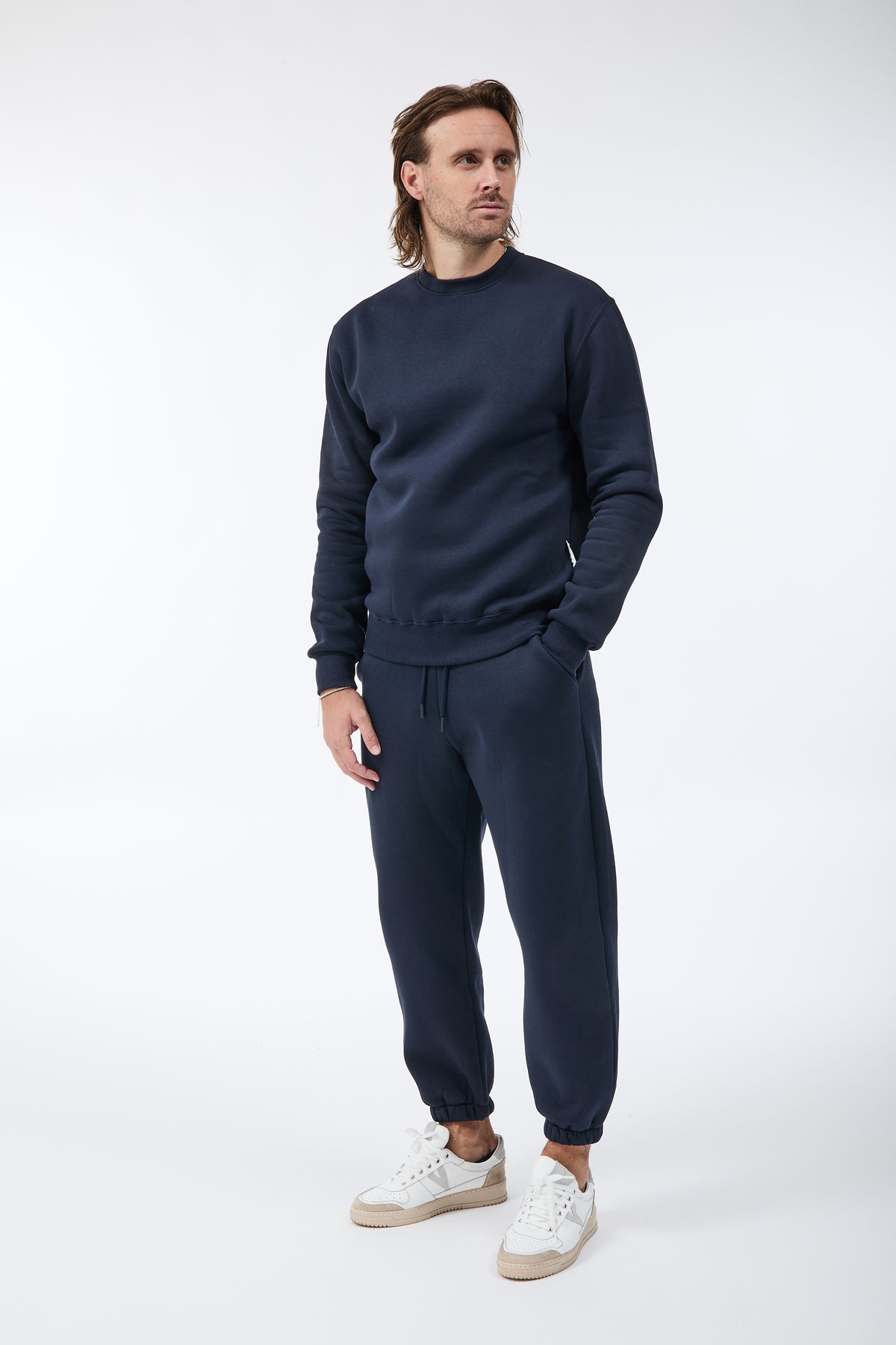 Pantalone Berna Felpa Polsino Blu