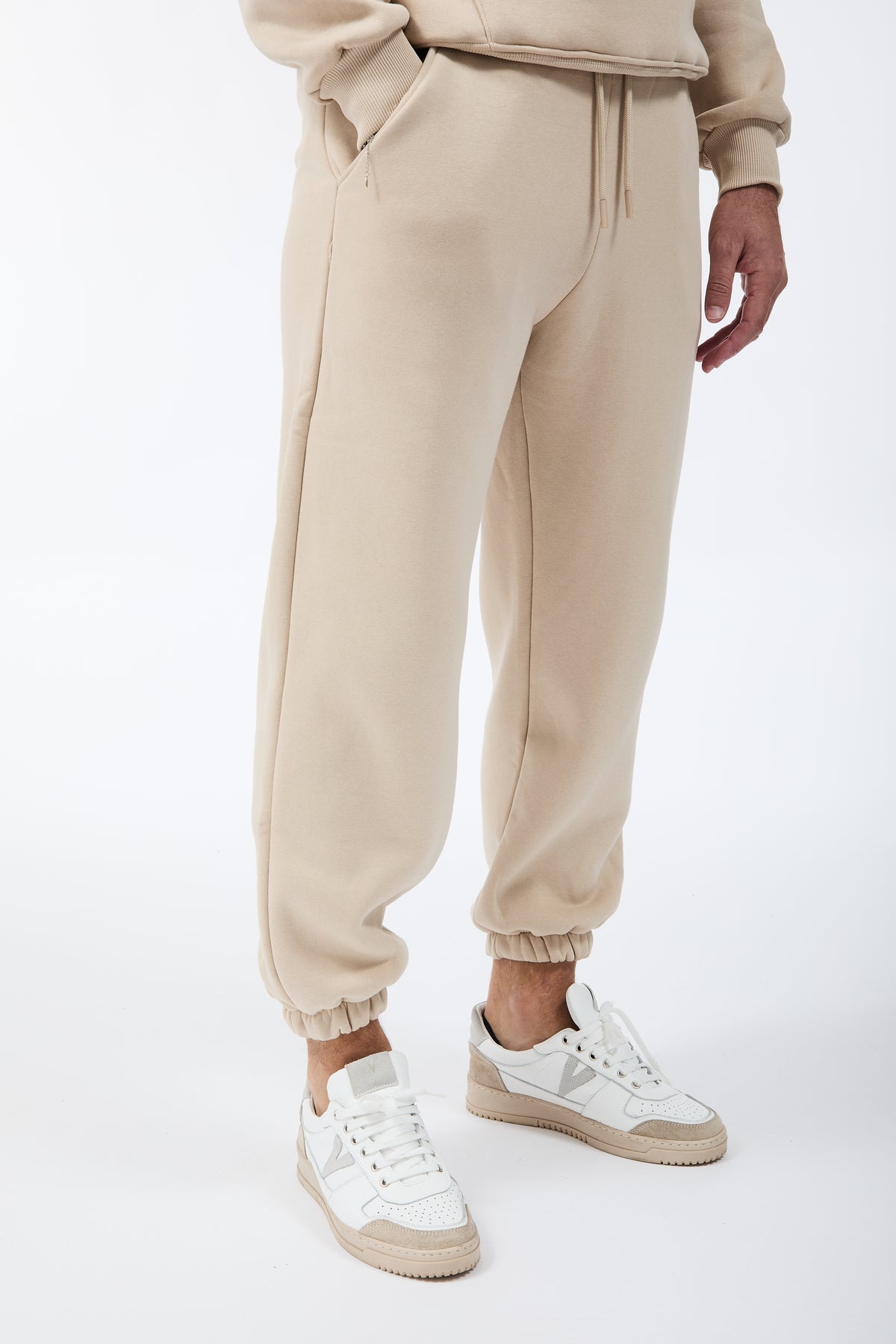 Pantalone Berna Felpa Polsino Avorio