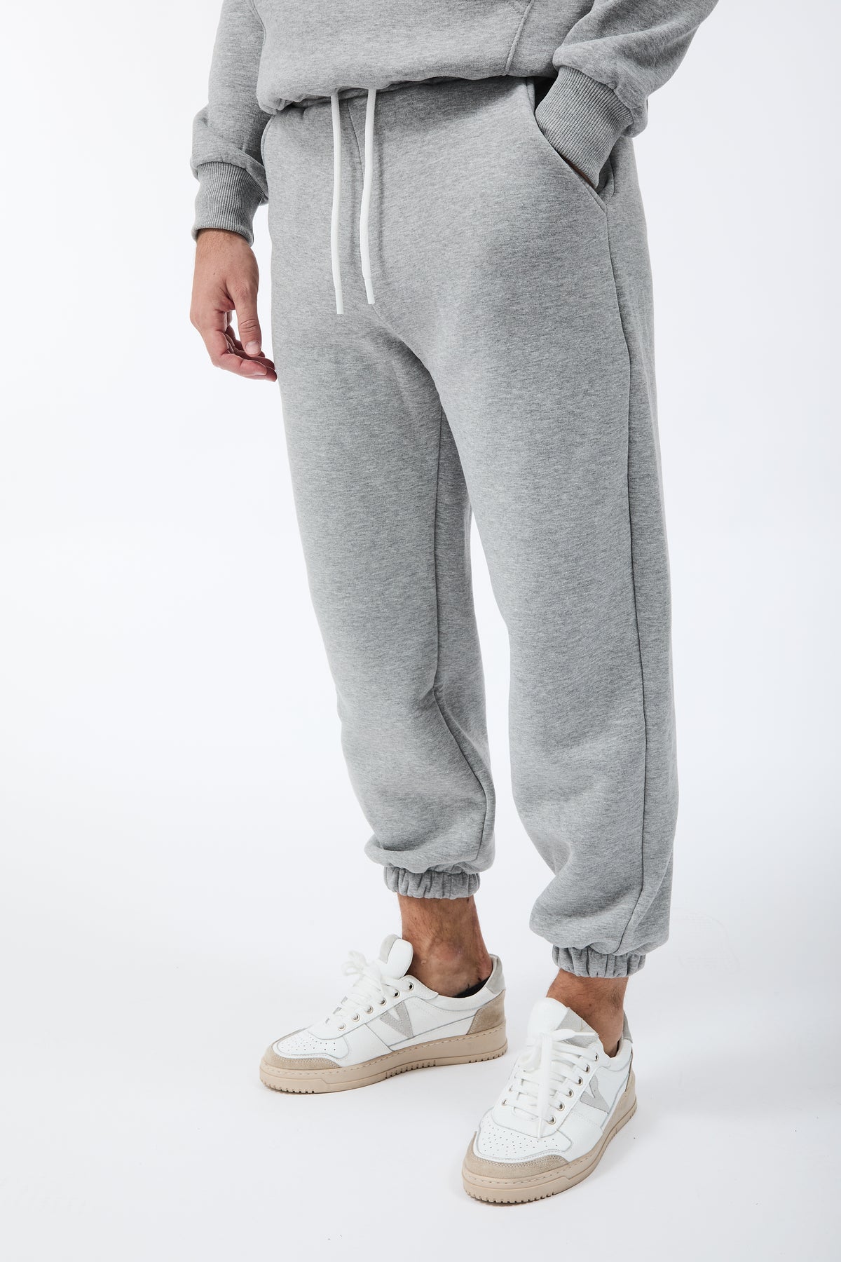 Pantalone Berna Felpa Polsino Grigio