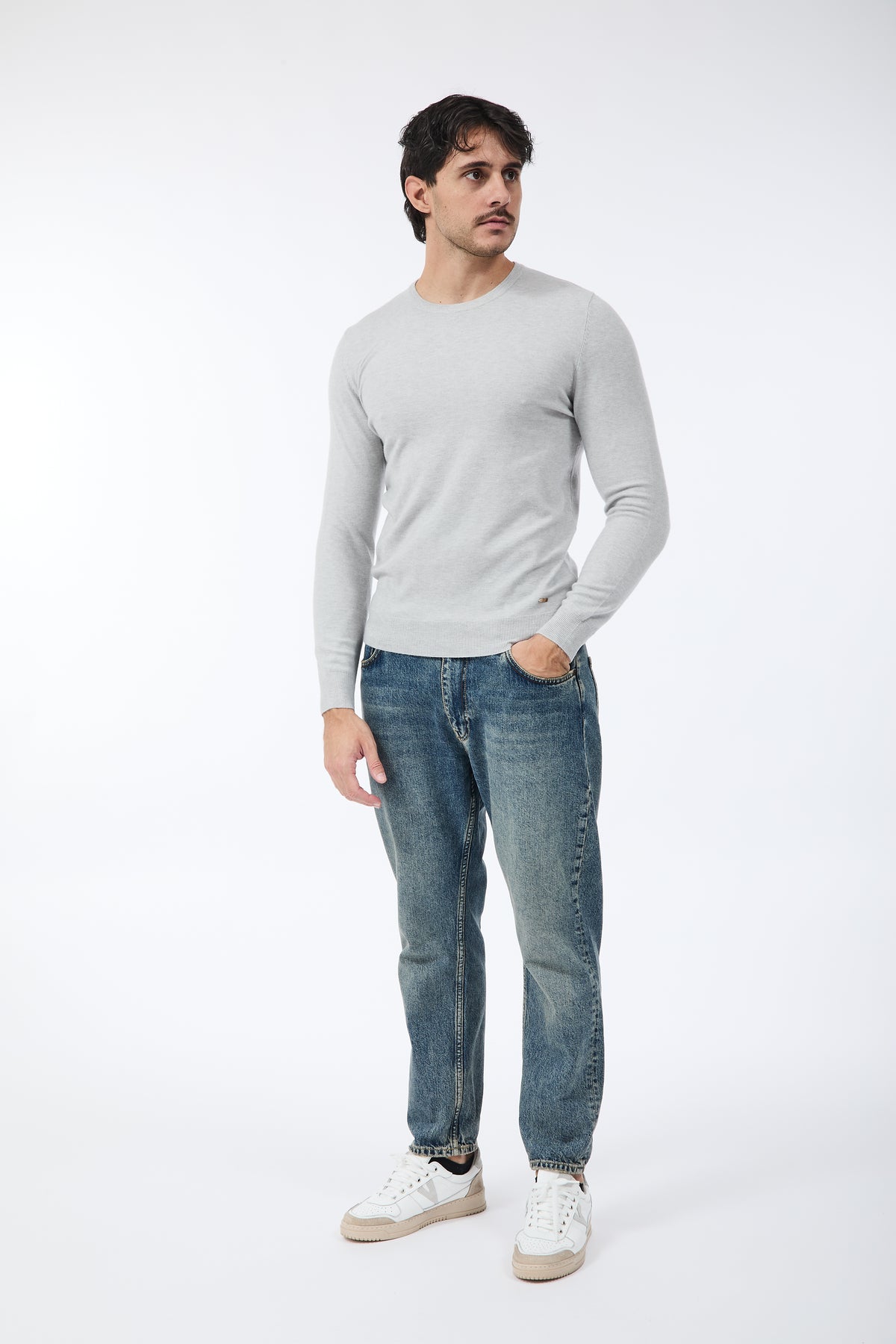 Maglioncino Gianni Lupo 33398 Grigio Chiaro
