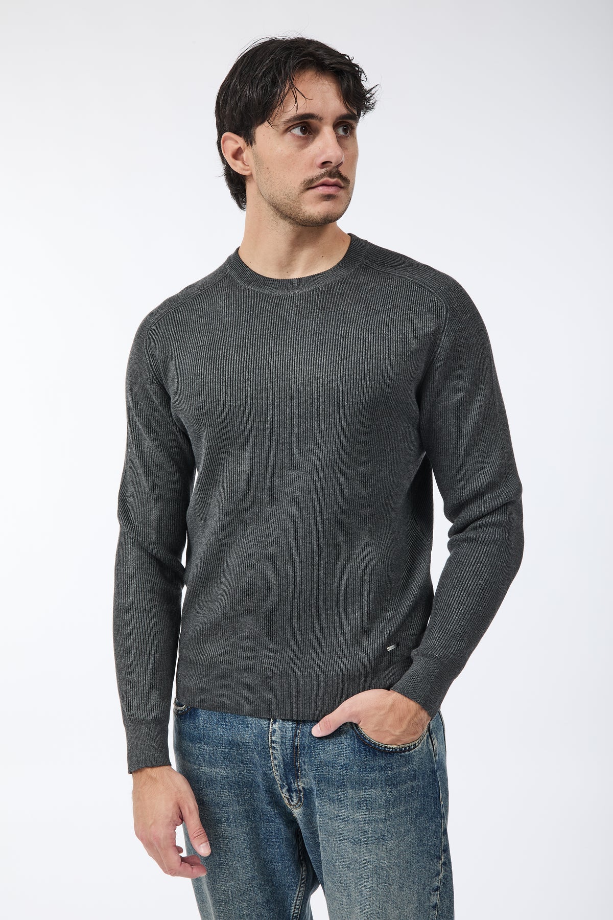 Maglione Gianni Lupo Grigio Scuro 35213