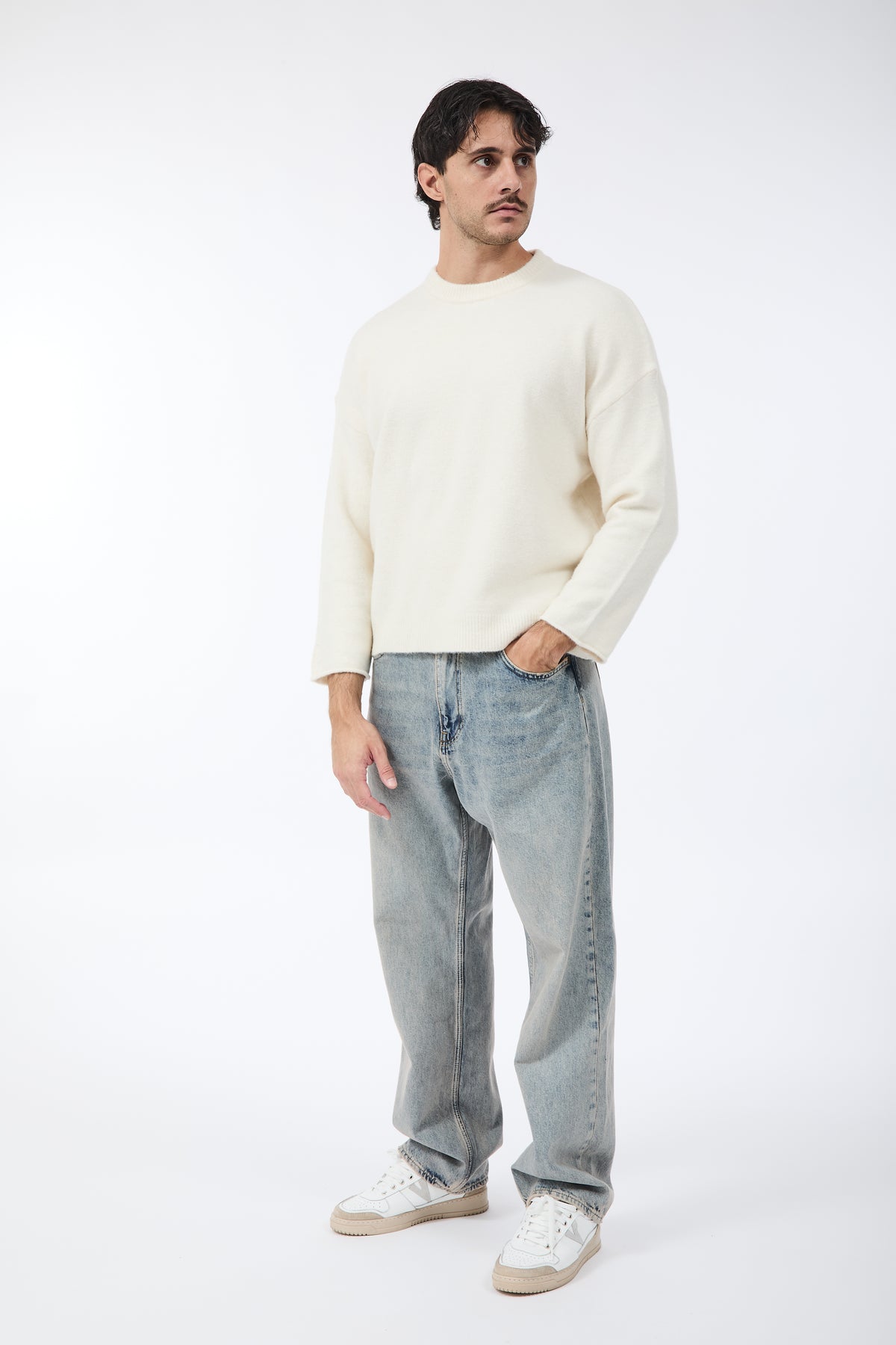 Maglione Berna Cropped Panna 281