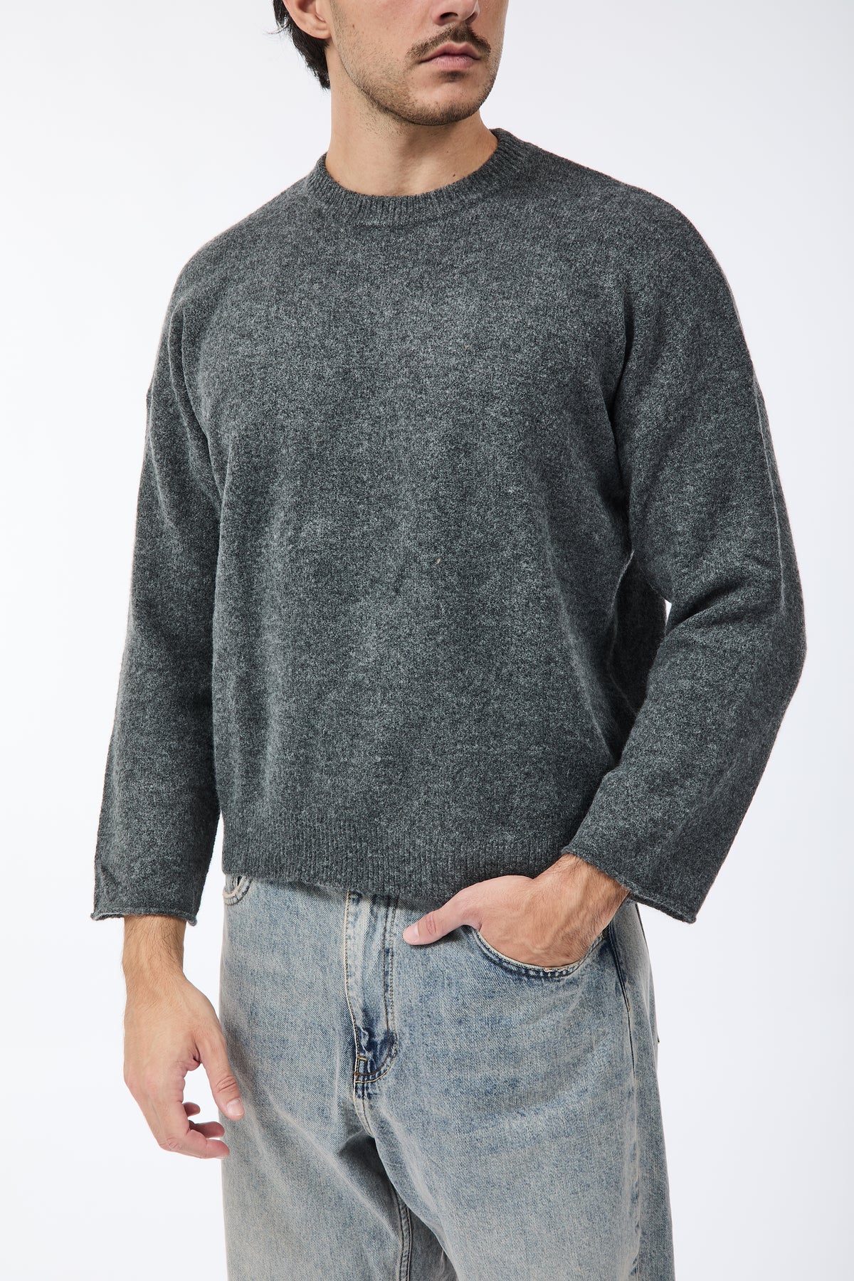 Maglione Berna Cropped Grigio 281
