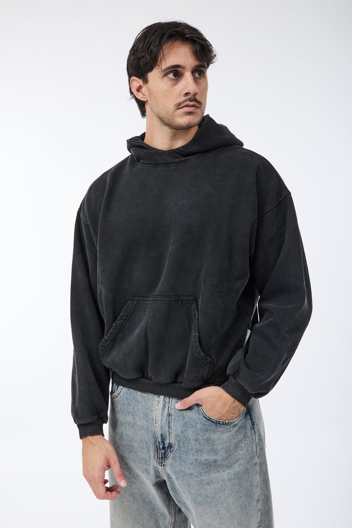 Felpa Berna Cropped Nera