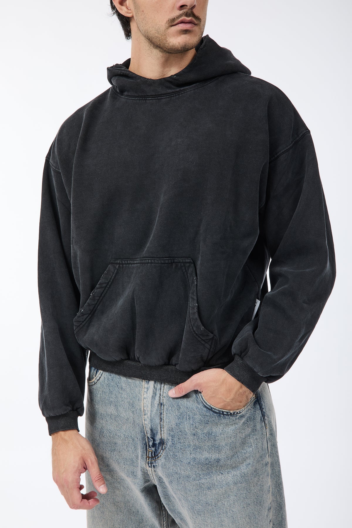Felpa Berna Cropped Nera