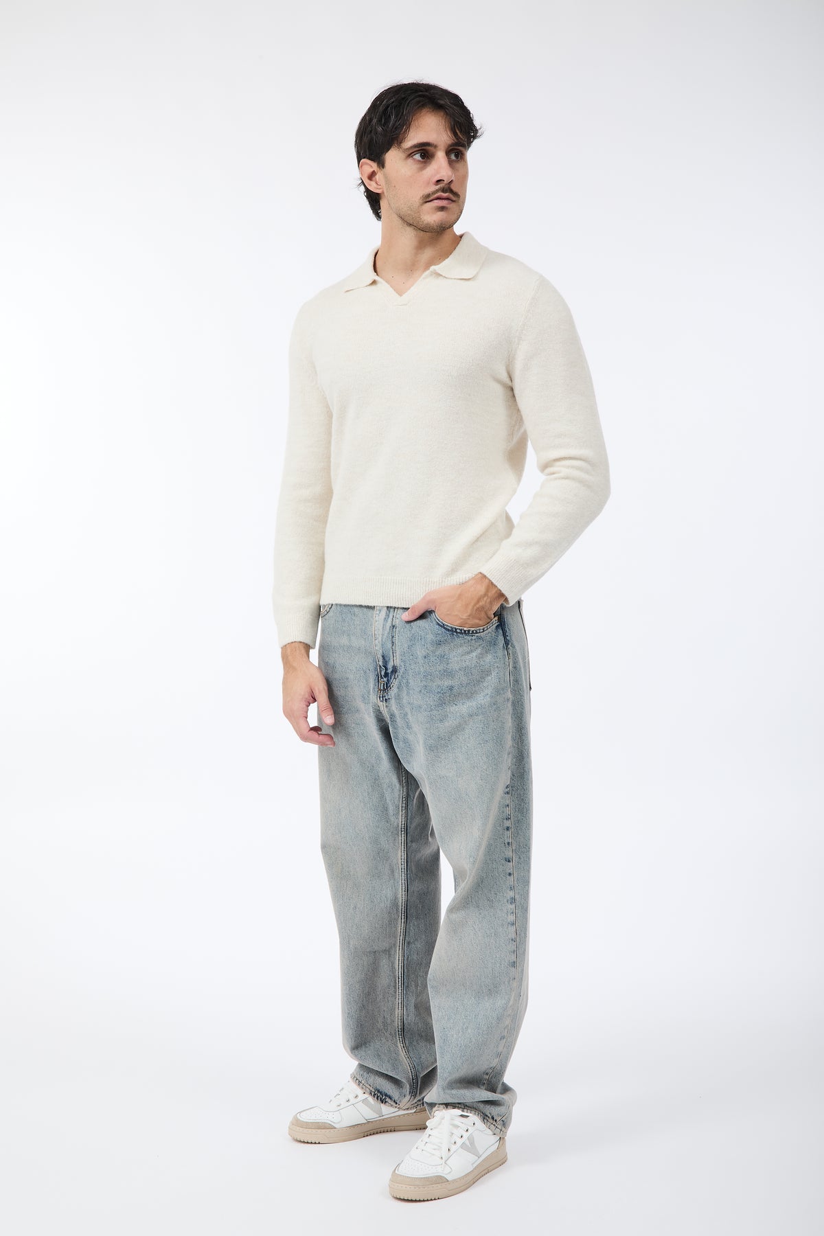 Maglione Alta Tensione Polo Panna