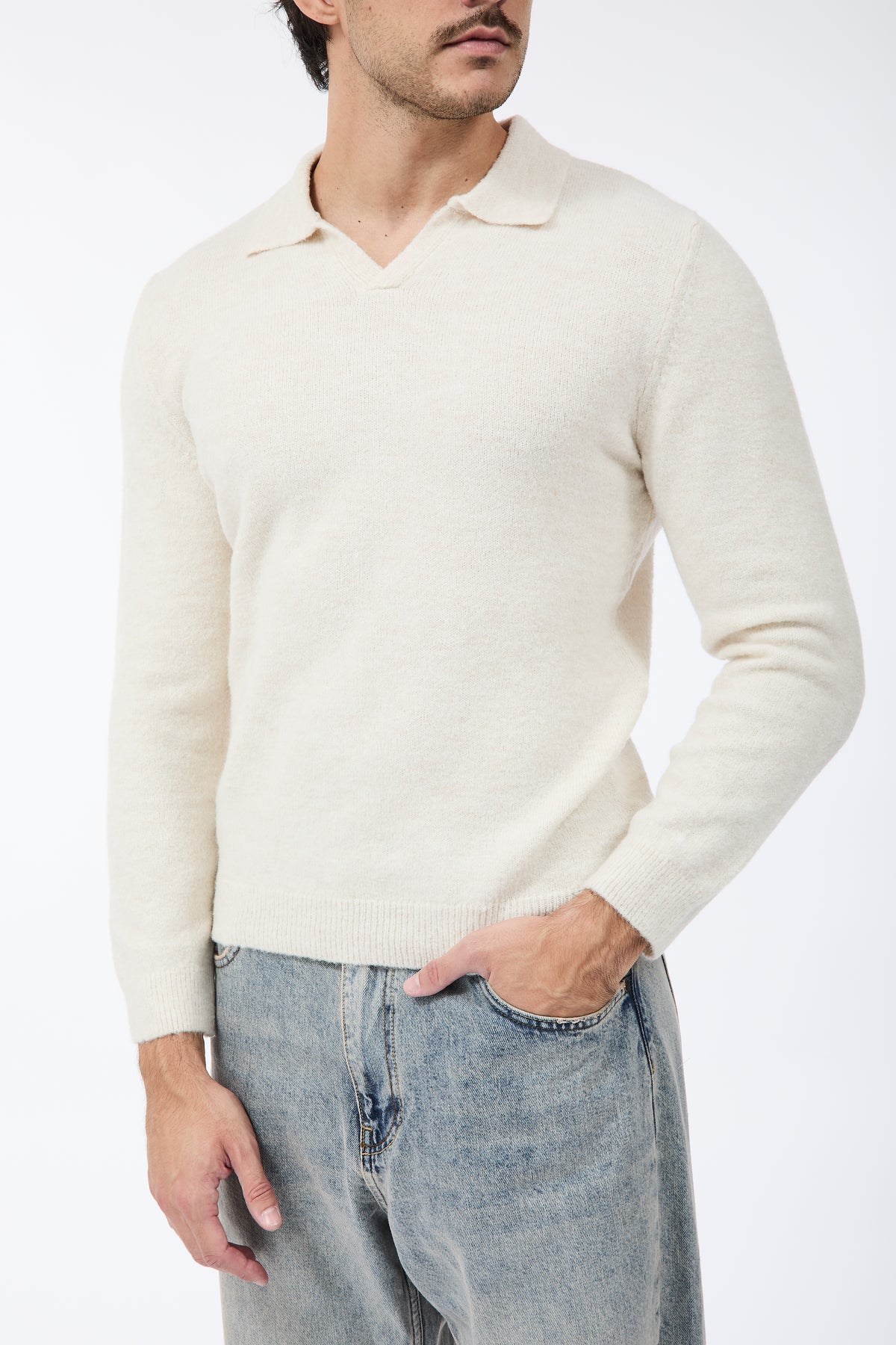 Maglione Alta Tensione Polo Panna