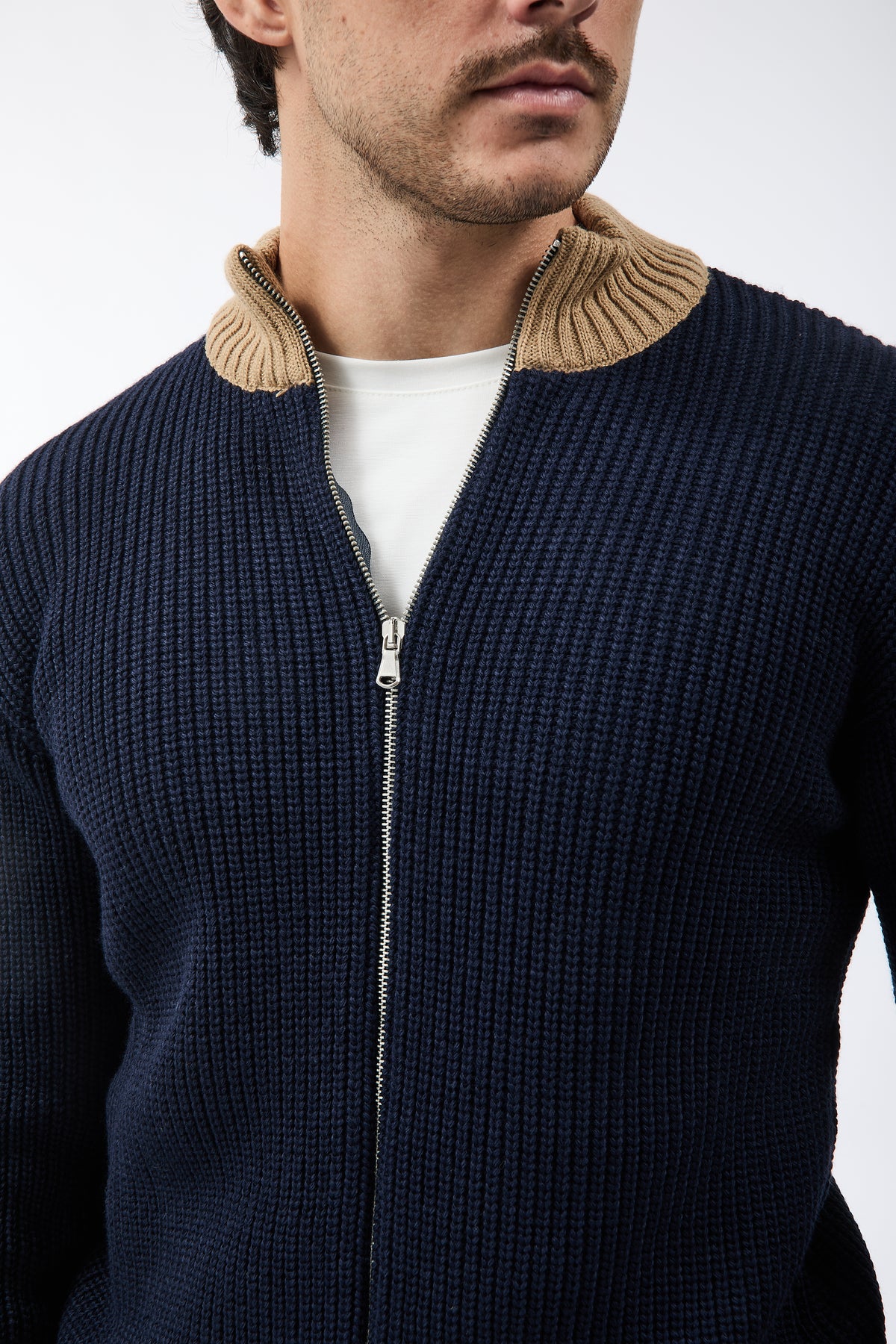 Cardigan V2 Zip Toppe Blu