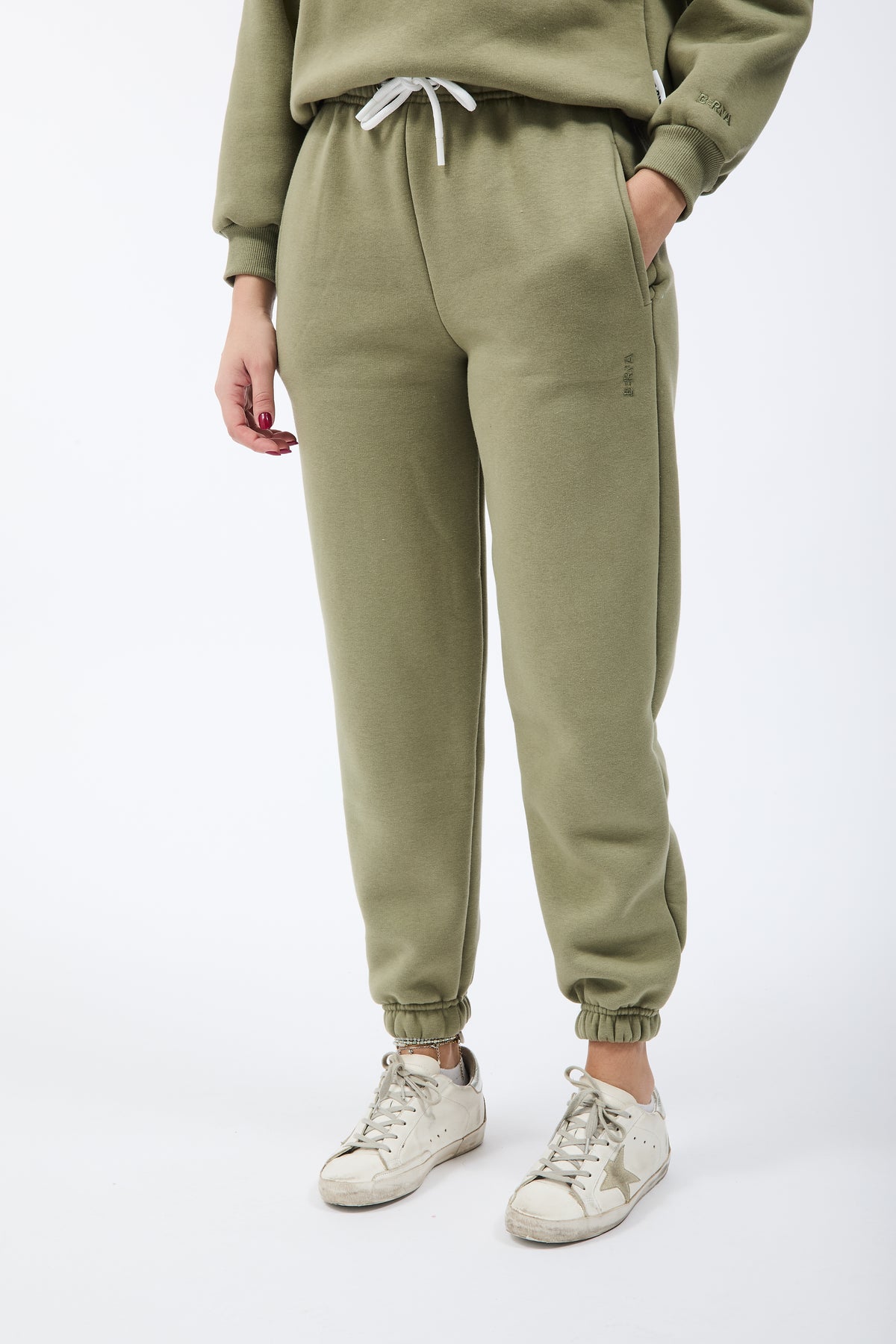 Pantalone Berna Felpa Polsino Salvia