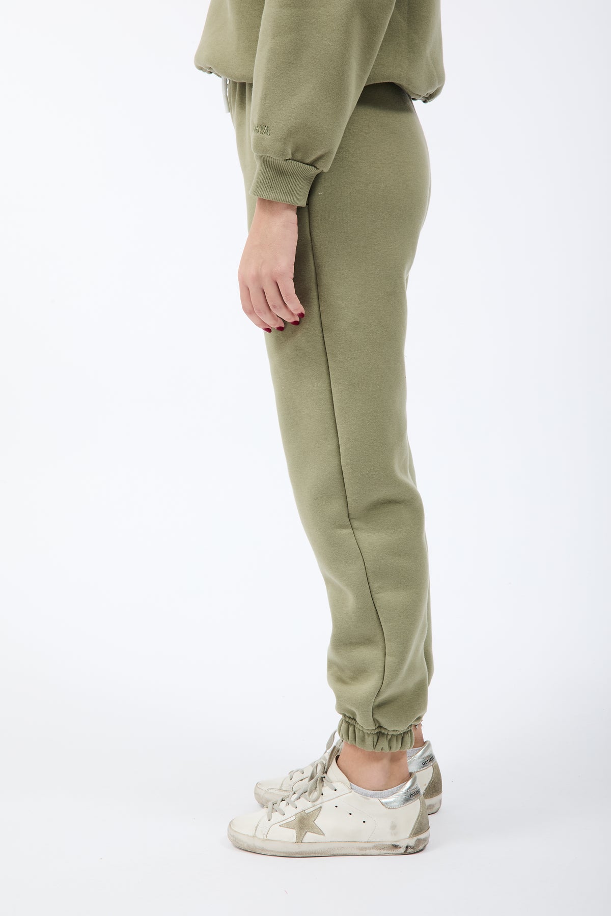 Pantalone Berna Felpa Polsino Salvia