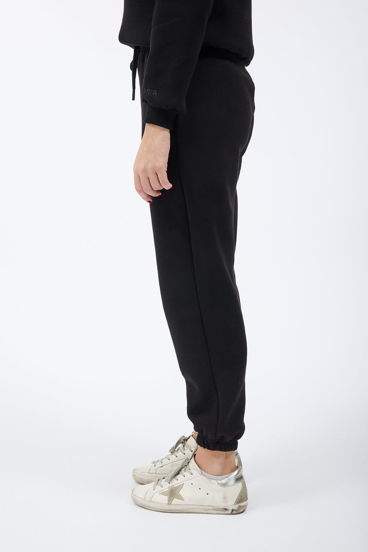Pantalone Berna Felpa Polsino Nero