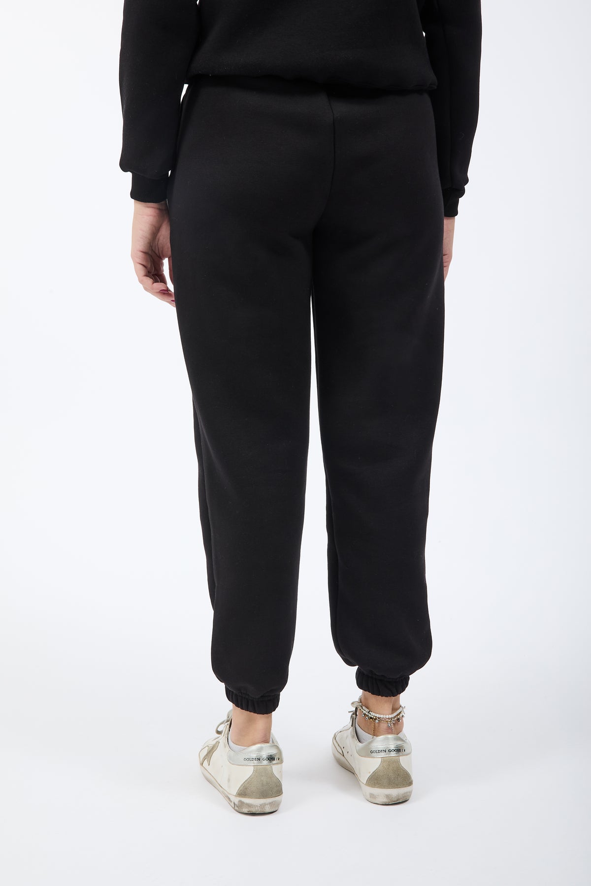 Pantalone Berna Felpa Polsino Nero
