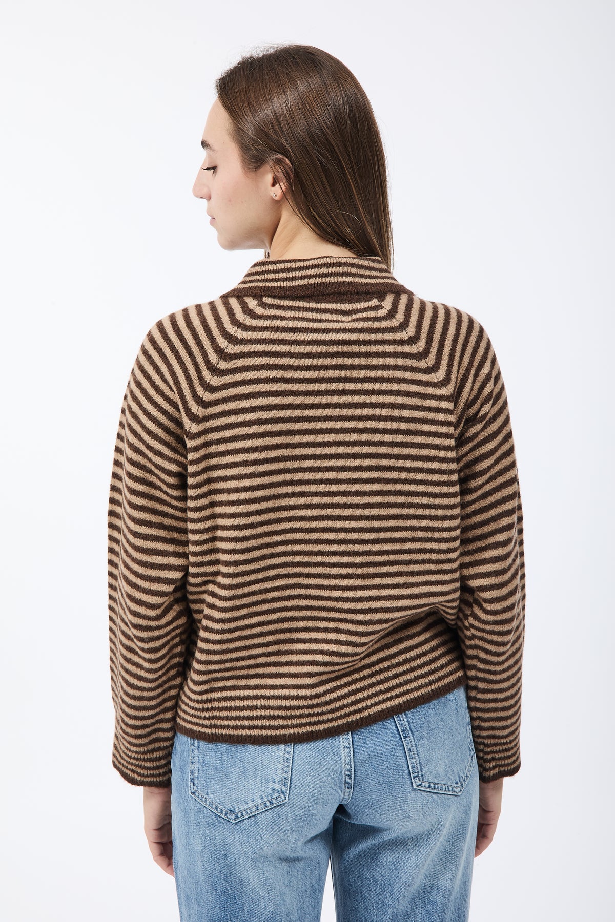 Maglione HaveOne Rigato con Colletto Moro