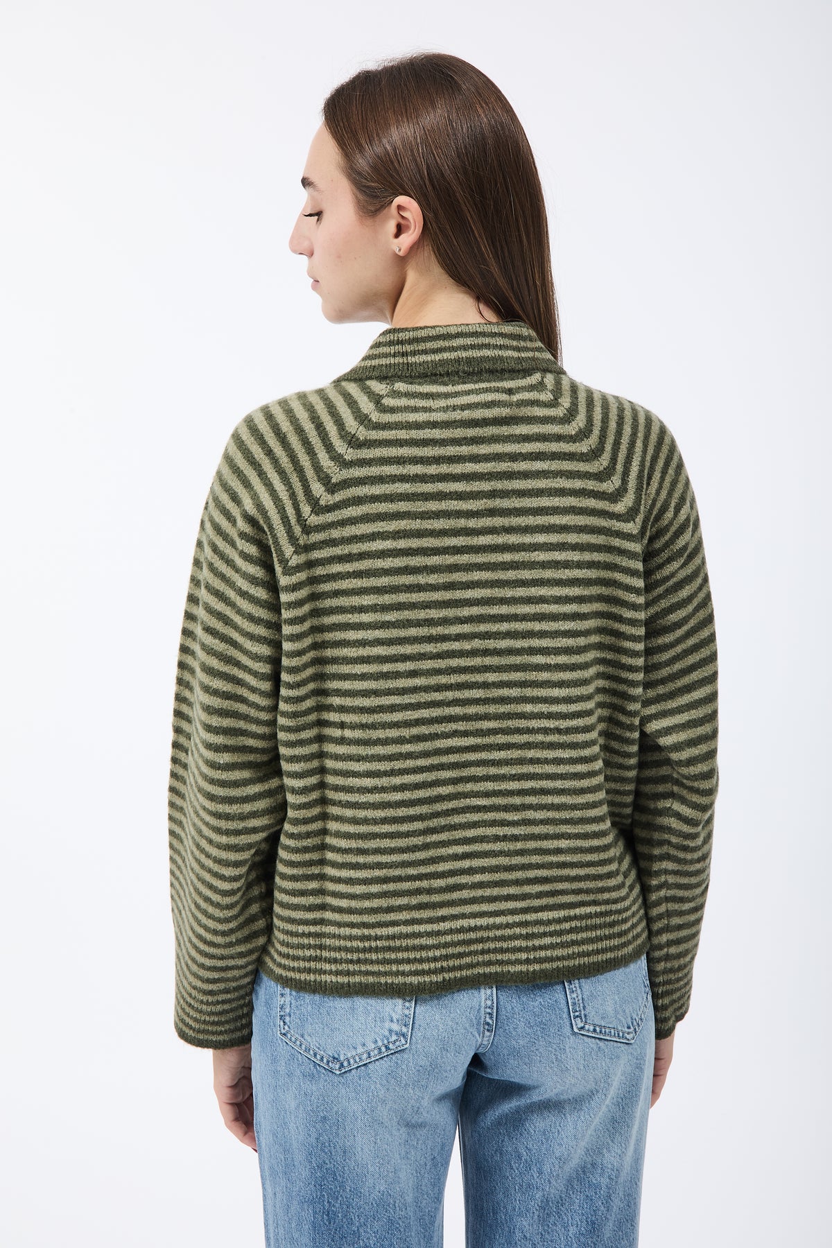 Maglione HaveOne Rigato con Colletto Militare