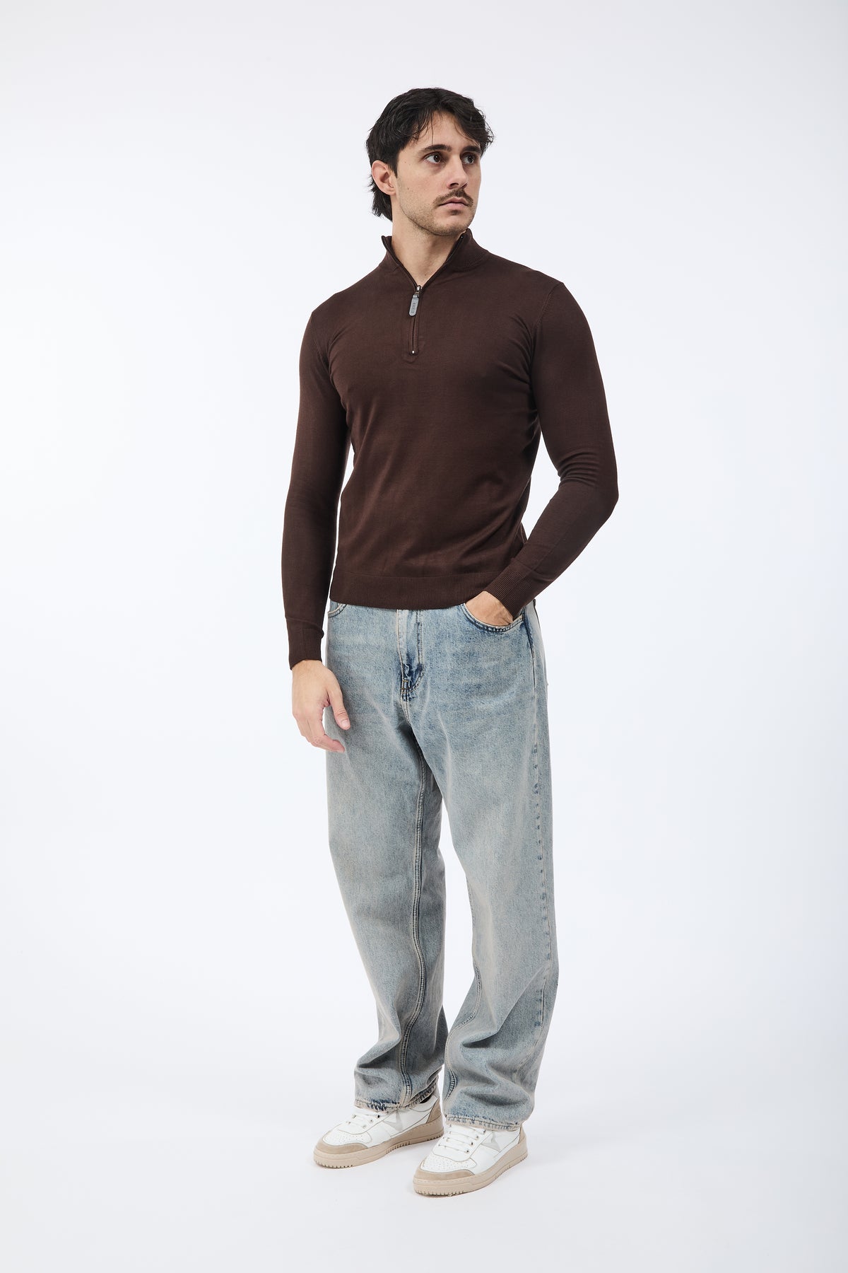 Lupetto Over-d Zip Moro M25