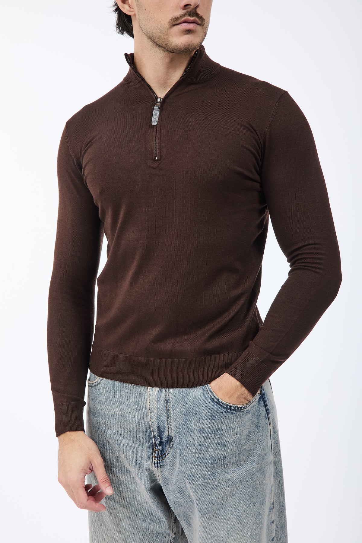 Lupetto Over-d Zip Moro M25