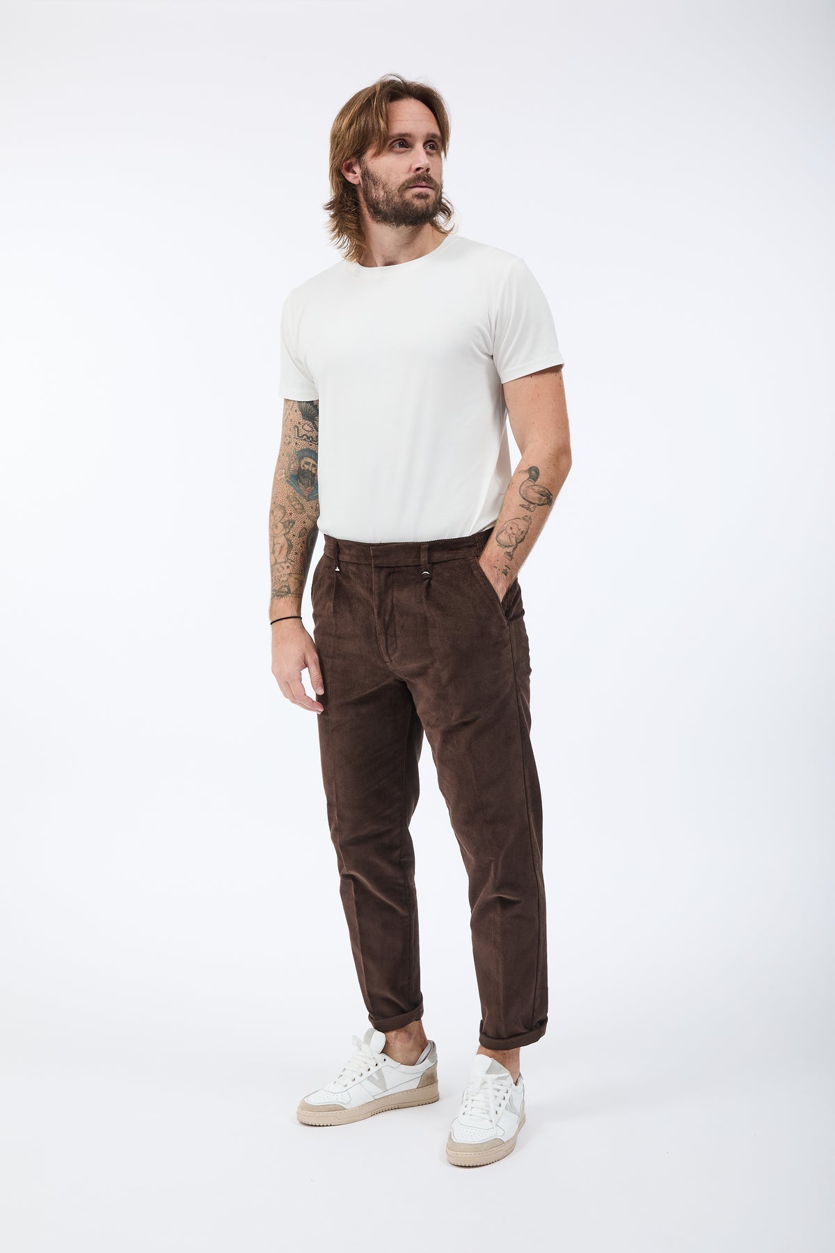 Pantalone Berna Cropped Velluto Moro 503