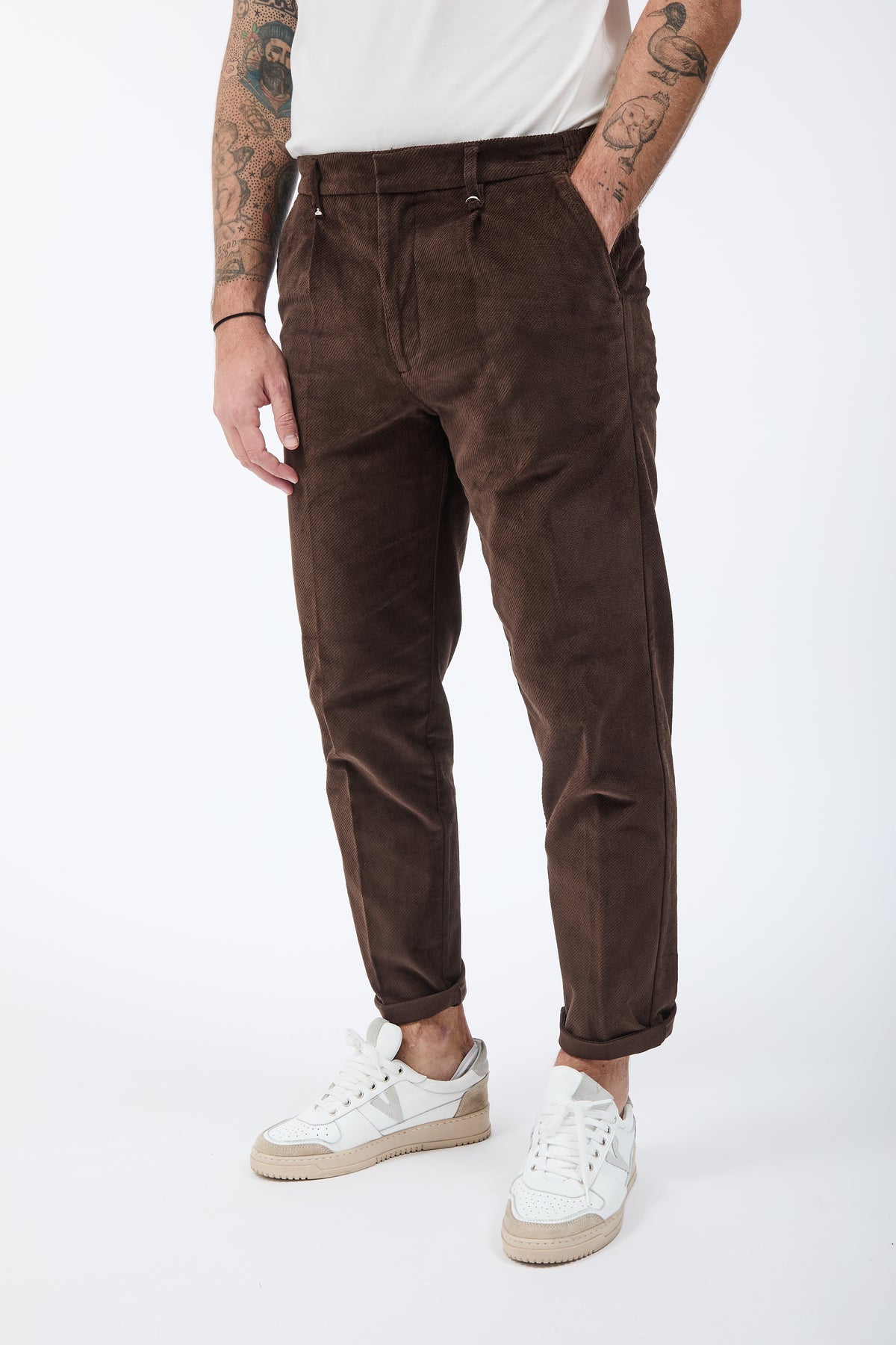 Pantalone Berna Cropped Velluto Moro 503