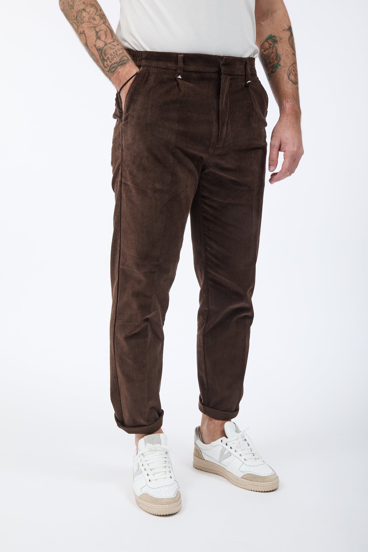 Pantalone Berna Cropped Velluto Moro 503