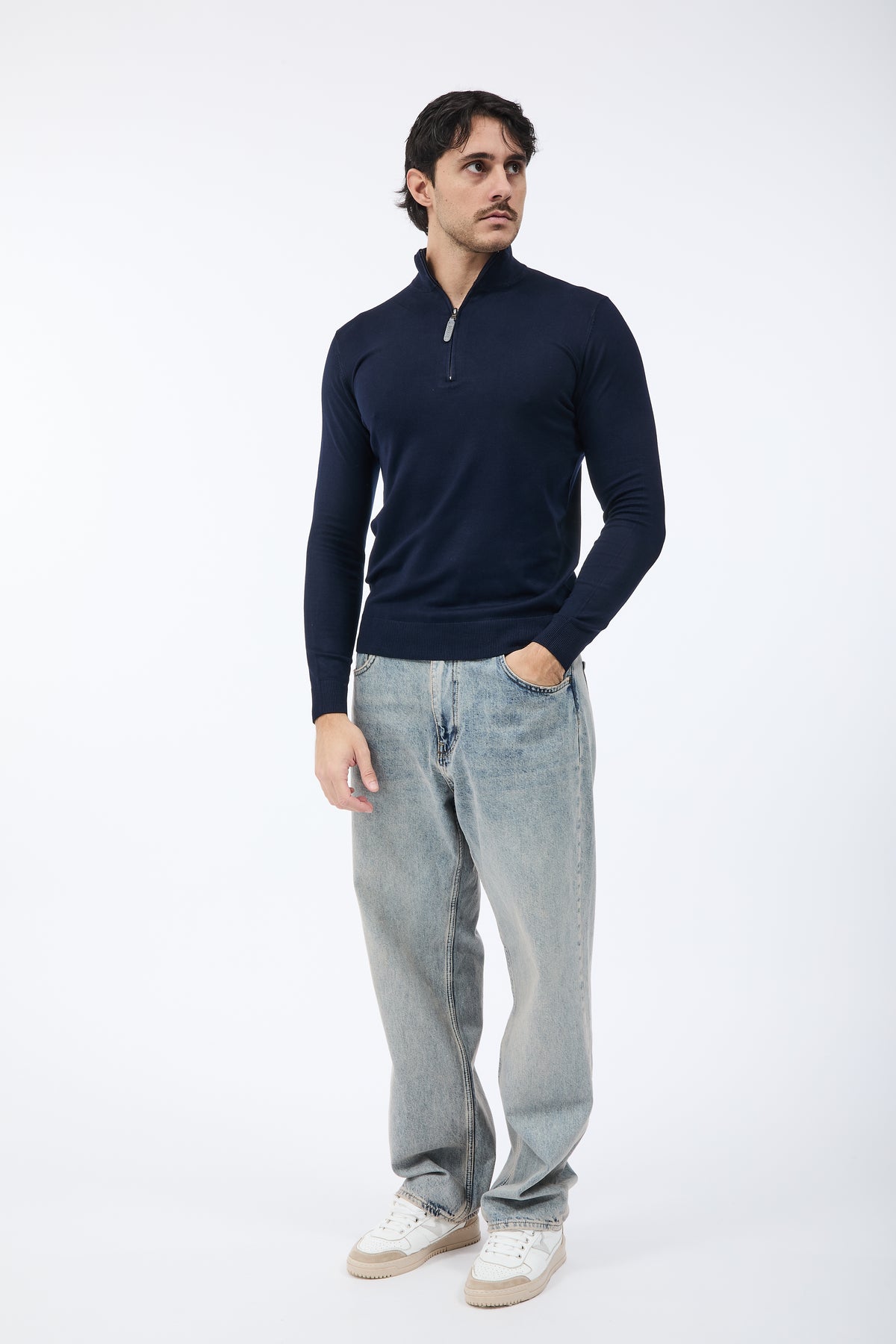 Lupetto Over-d Zip Blu M25