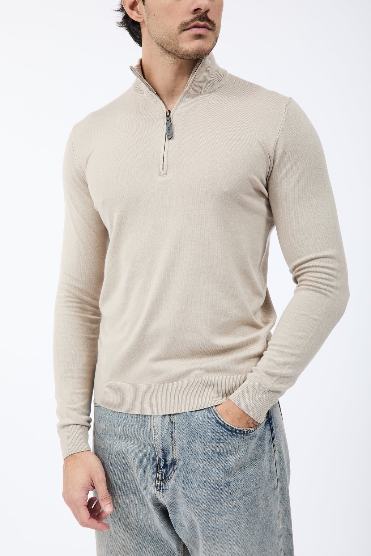 Lupetto Over-d Zip Taupe M25