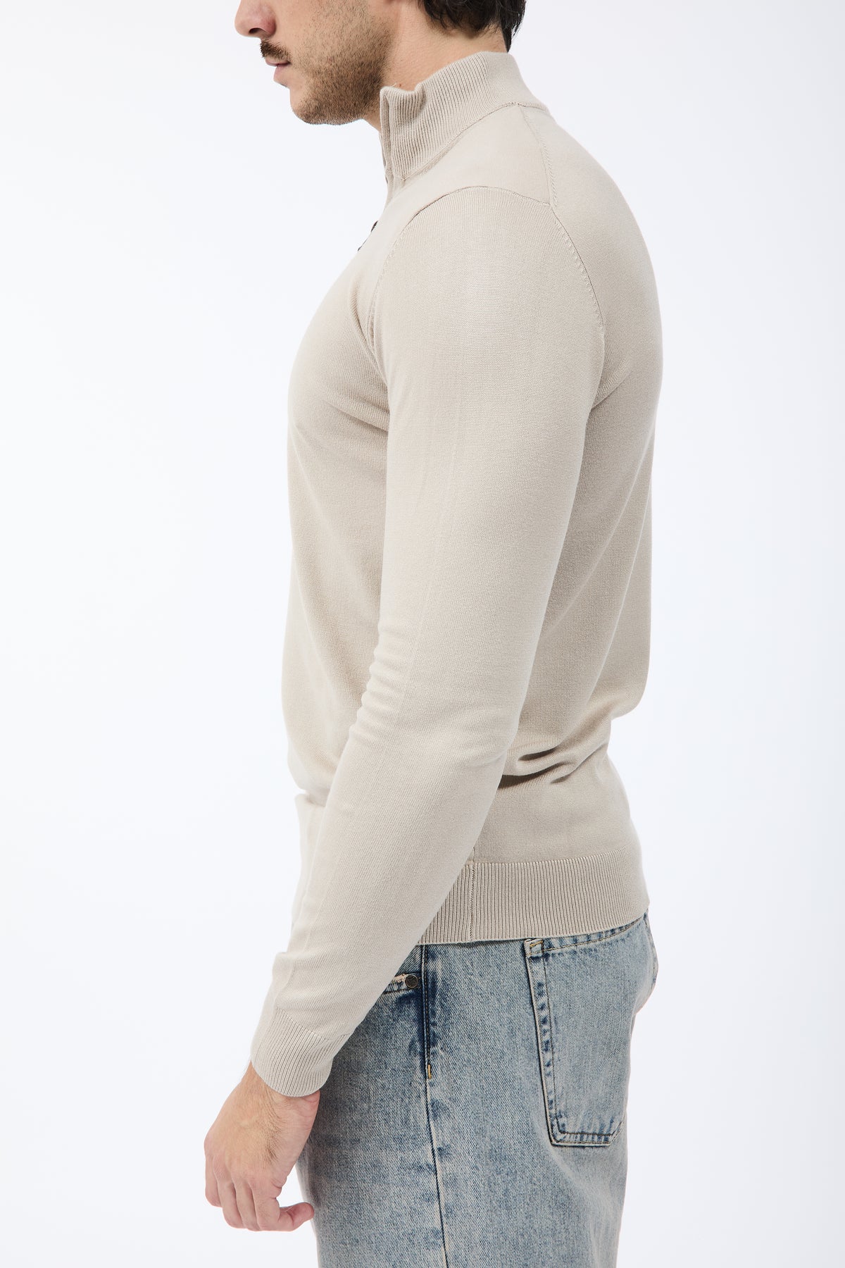 Lupetto Over-d Zip Taupe M25