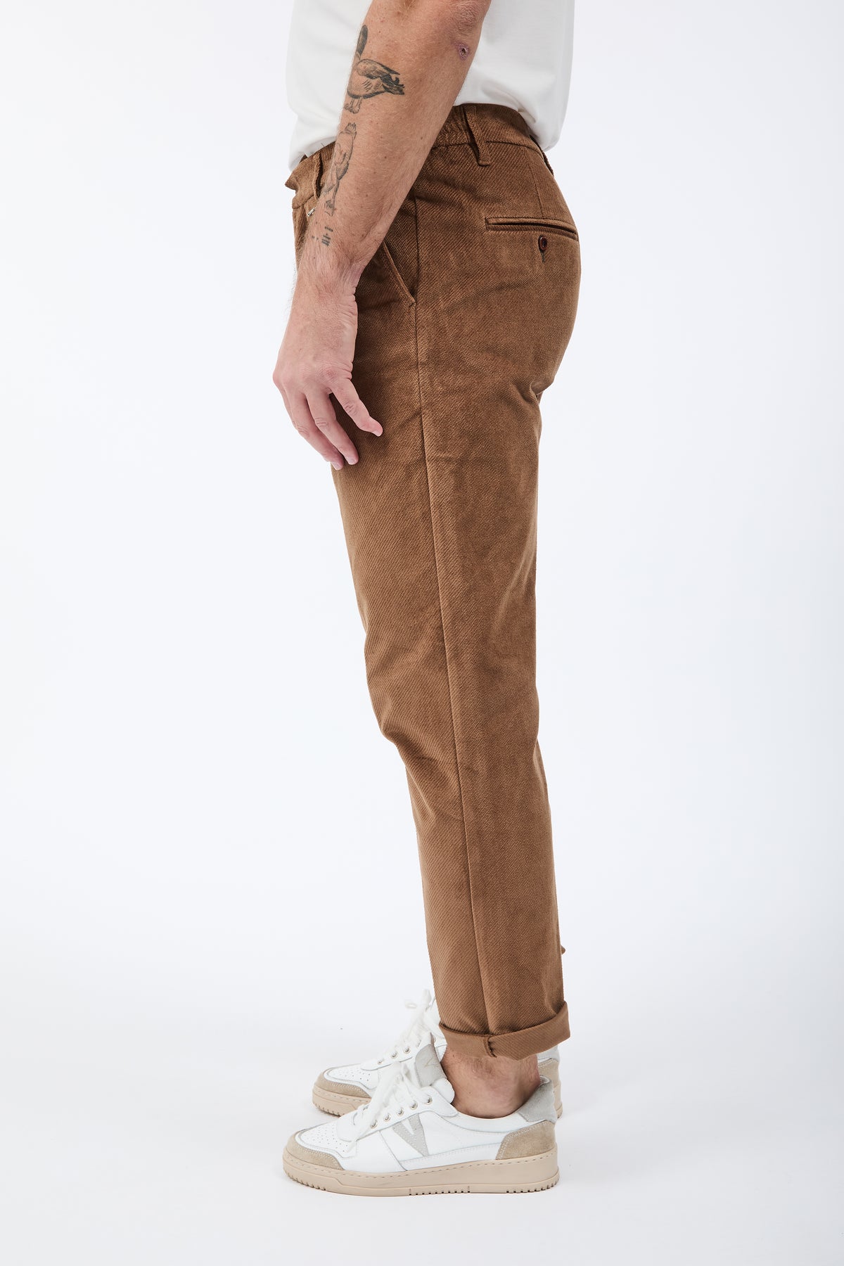 Pantalone Berna Cropped Velluto Biscotto 503