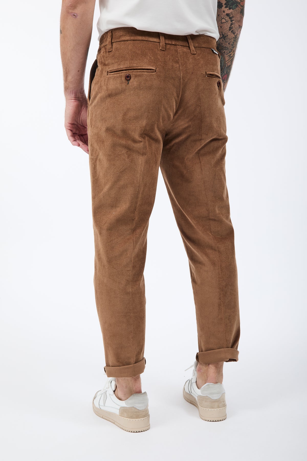 Pantalone Berna Cropped Velluto Biscotto 503