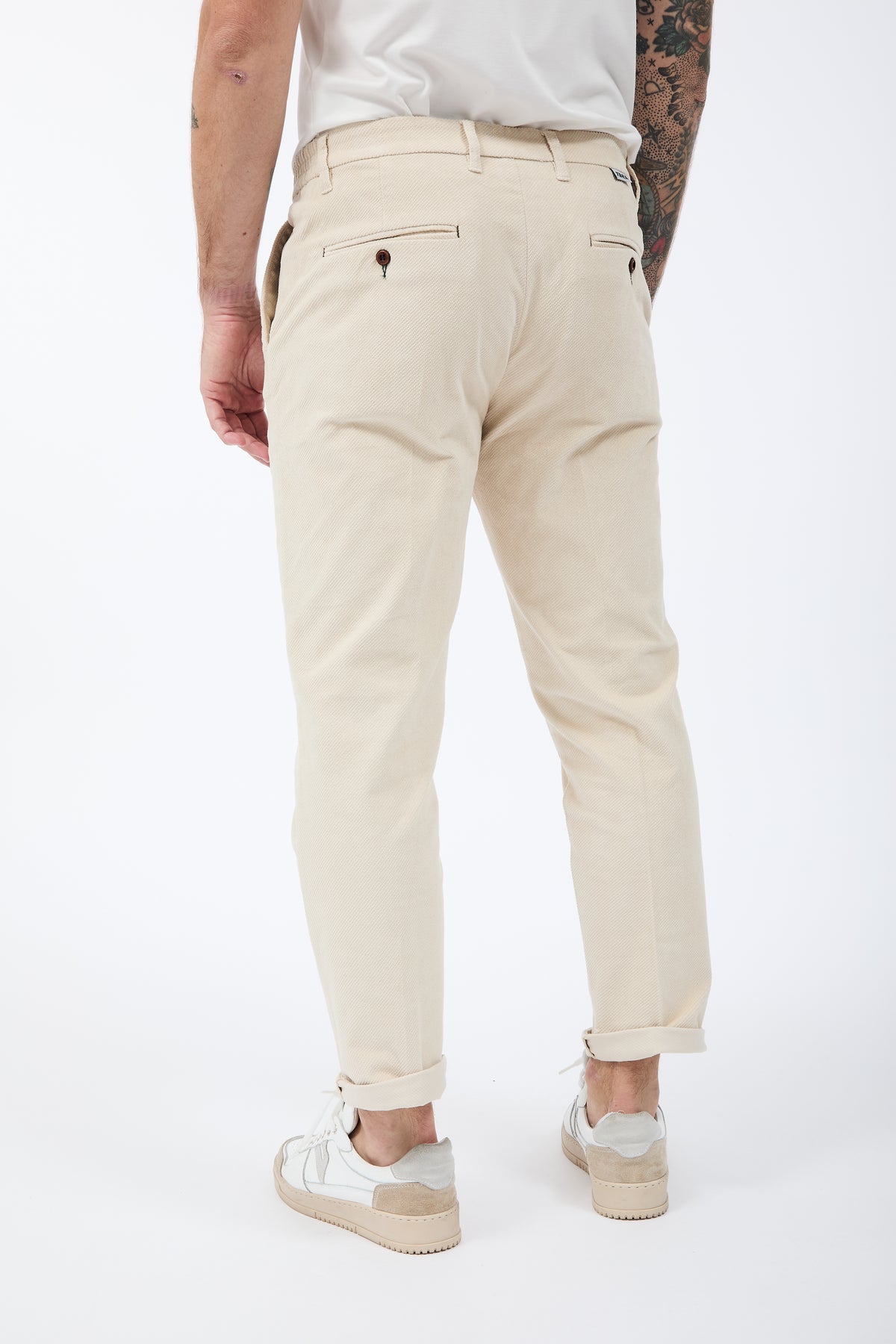 Pantalone Berna Cropped Velluto Panna 503