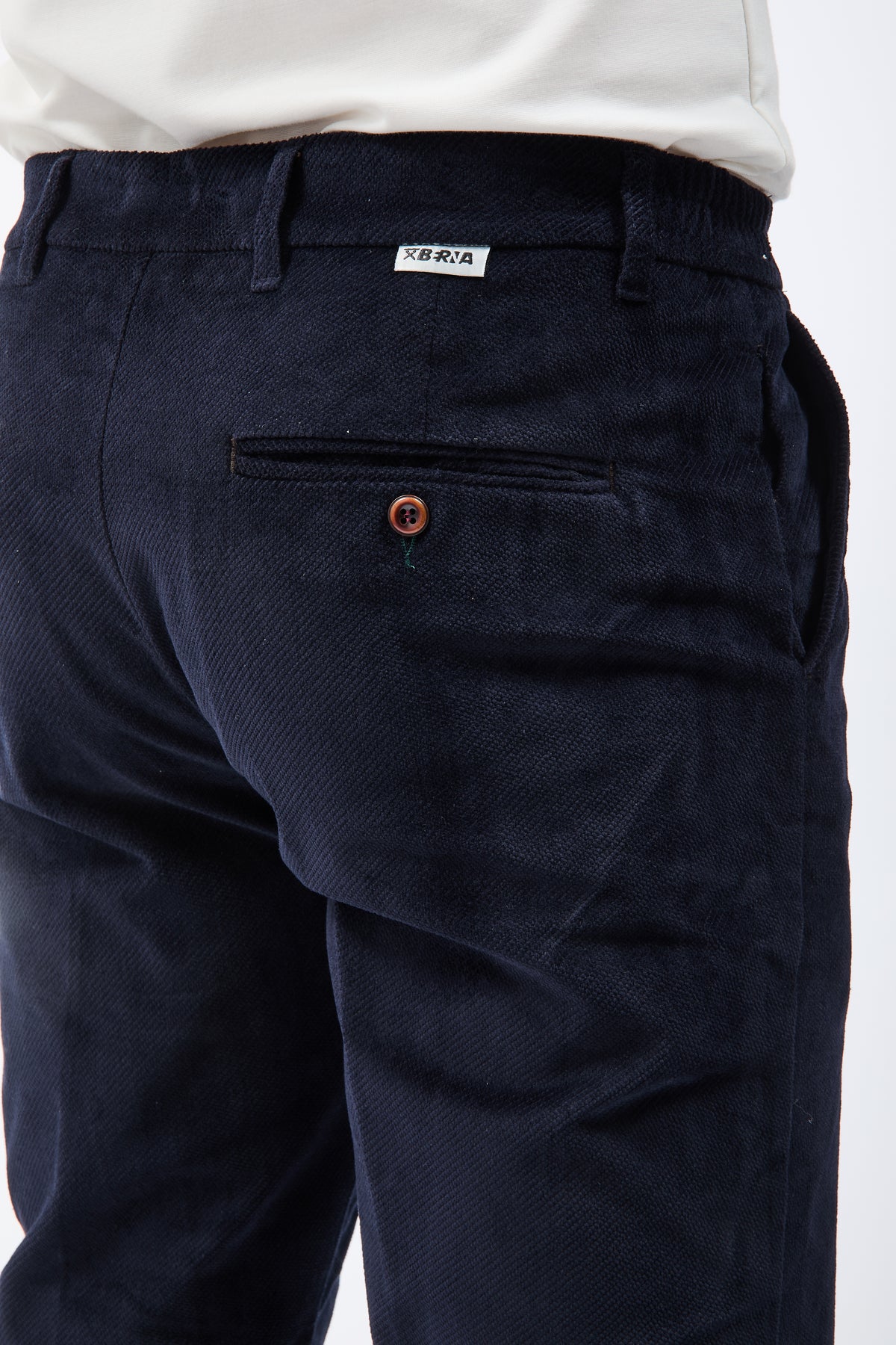 Pantalone Berna Cropped Velluto Blu 503
