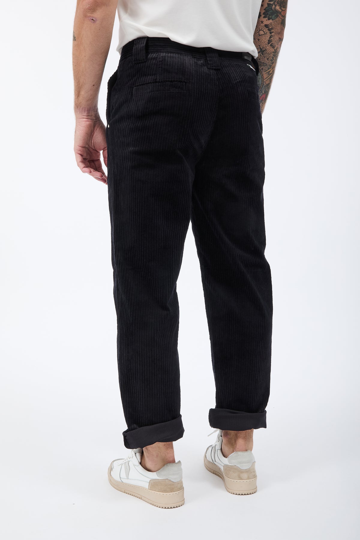 Pantalone Berna Straight Velluto Nero 373