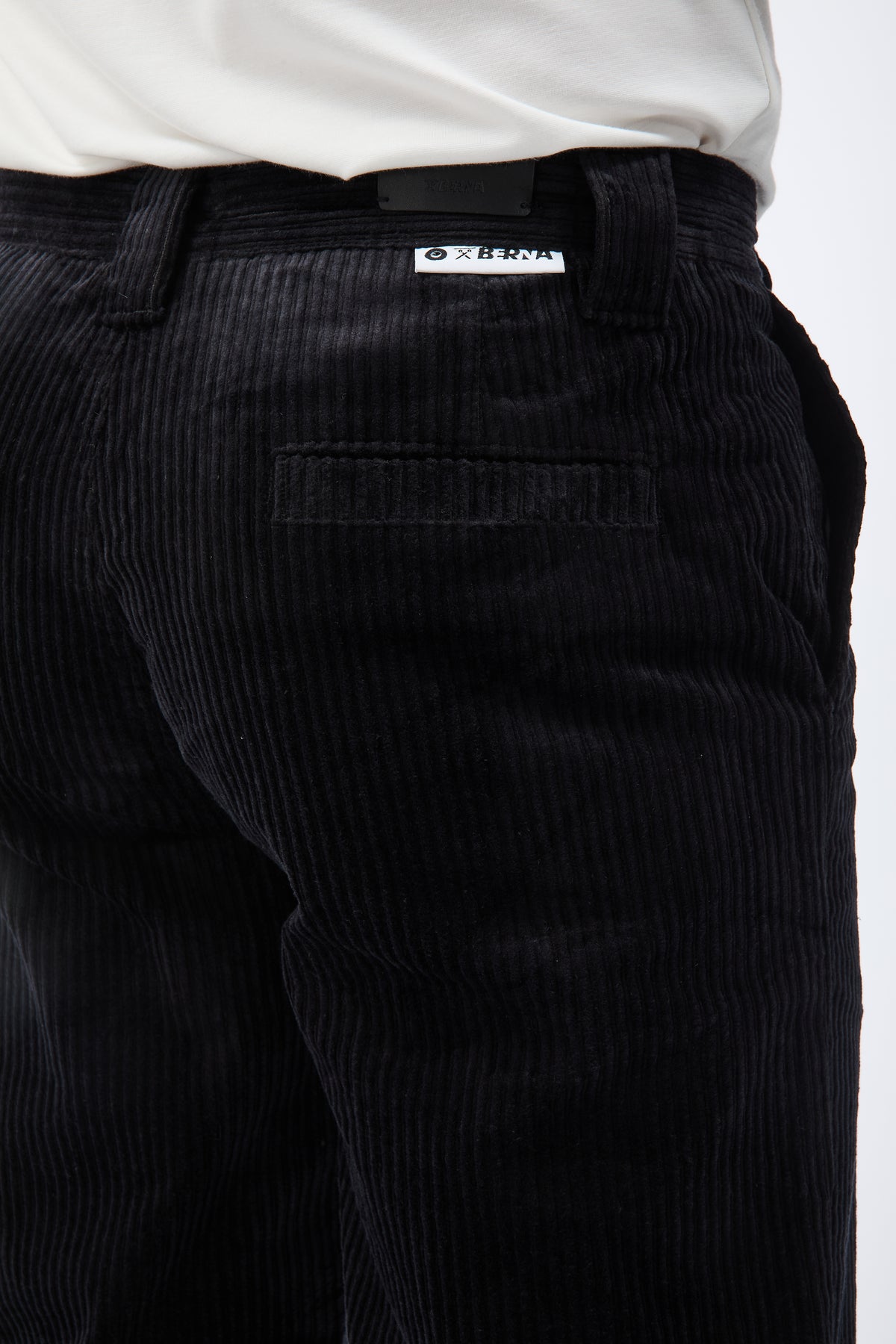 Pantalone Berna Straight Velluto Nero 373