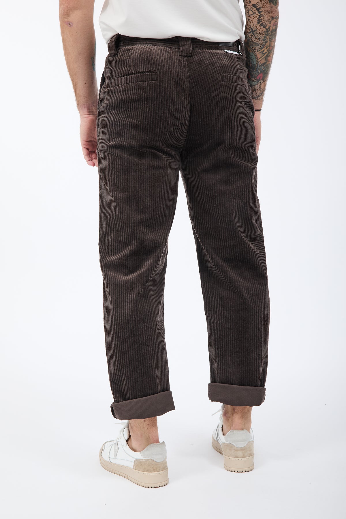 Pantalone Berna Straight Velluto Caffè 373