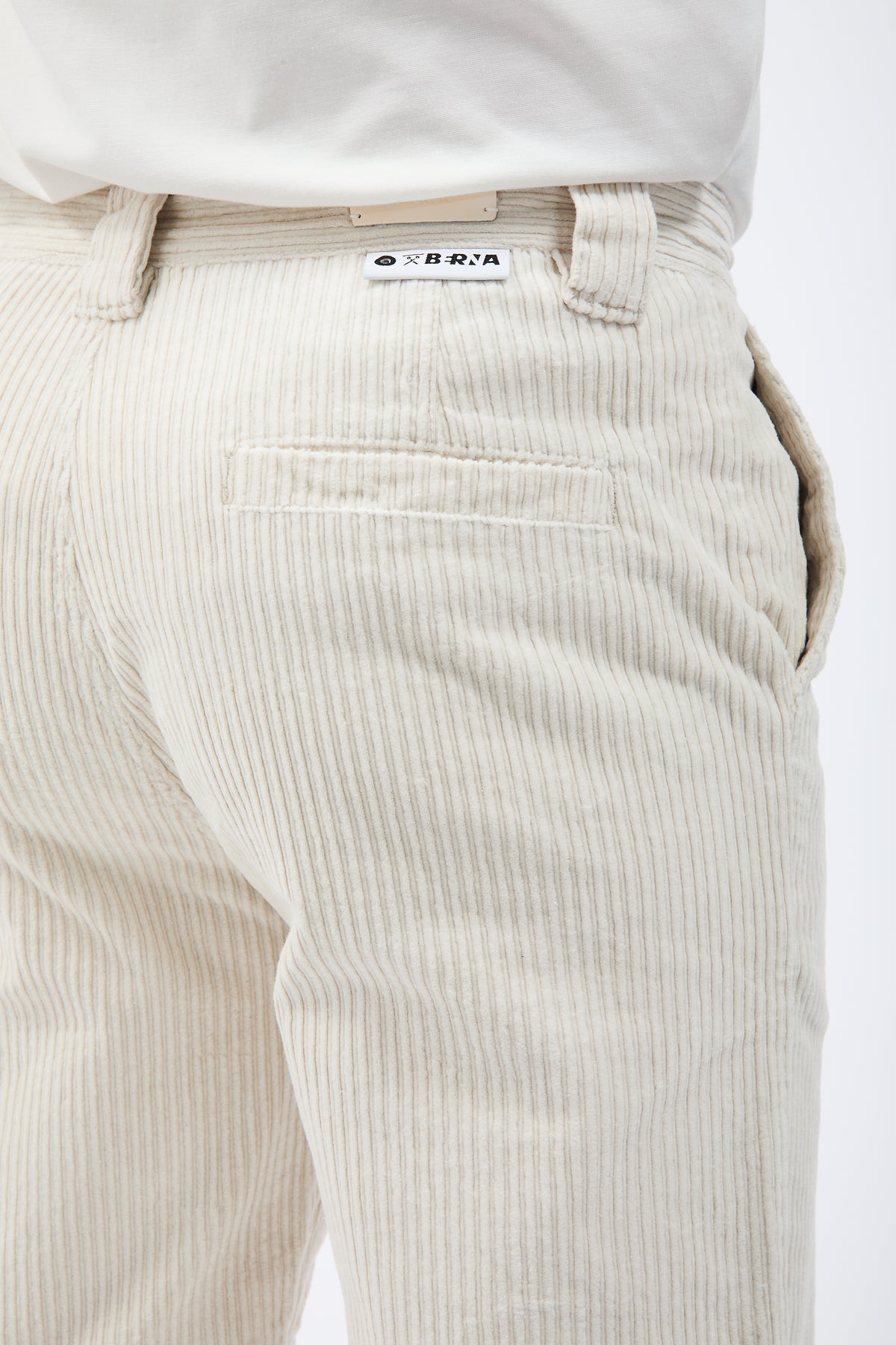 Pantalone Berna Straight Velluto Panna 373