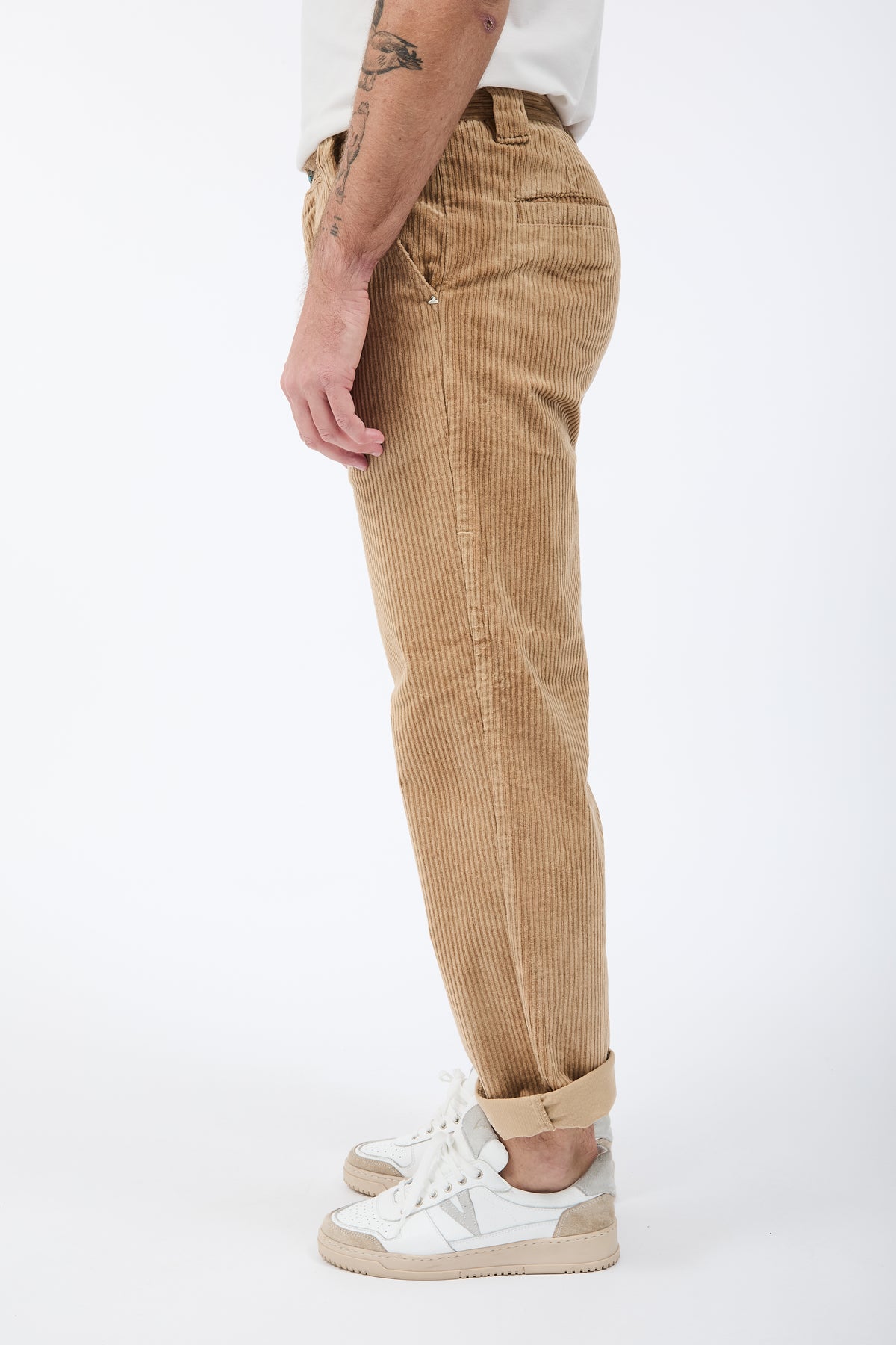 Pantalone Berna Straight Velluto Cammello 373