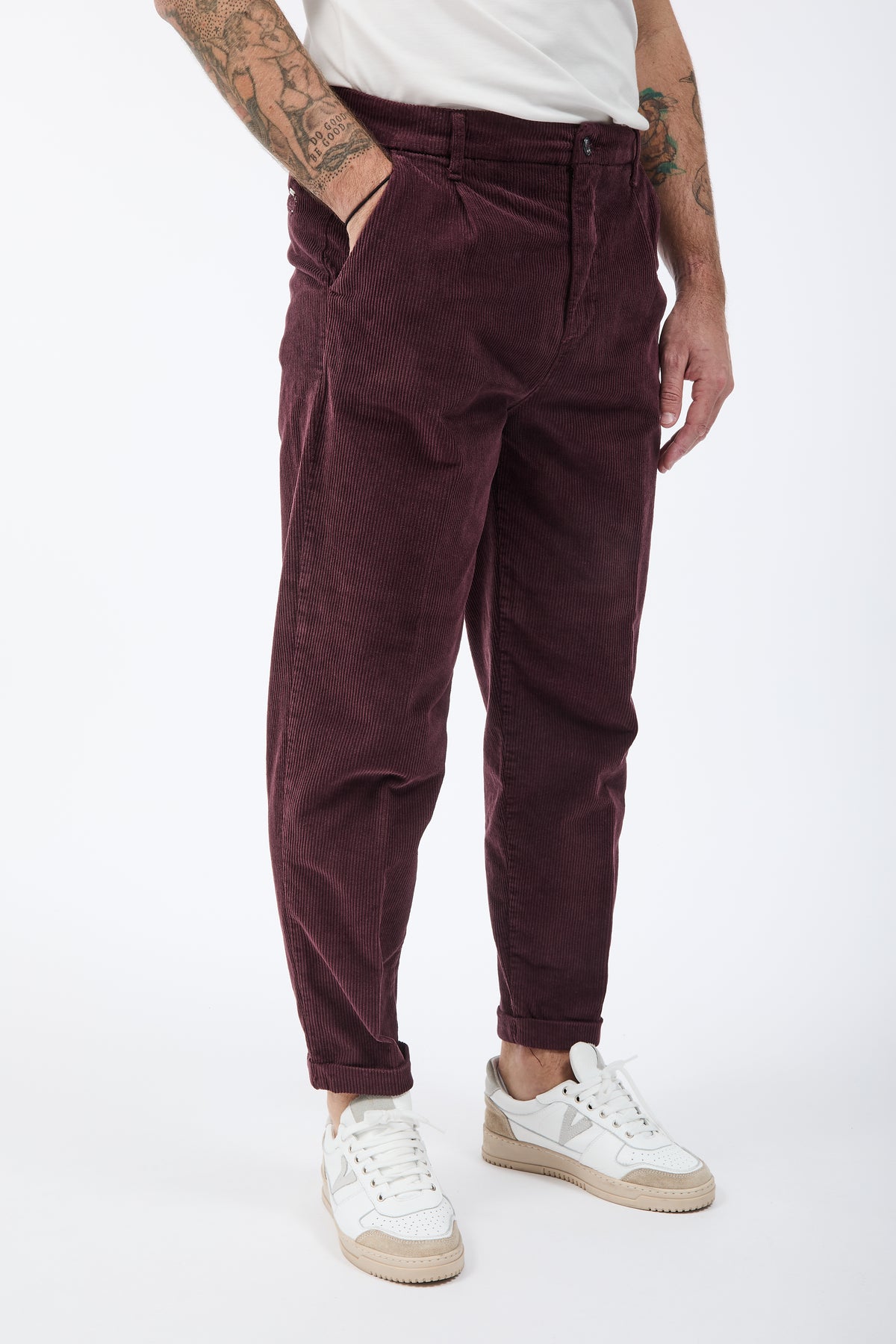 Pantalone Gianni Lupo Velluto Prugna 21847