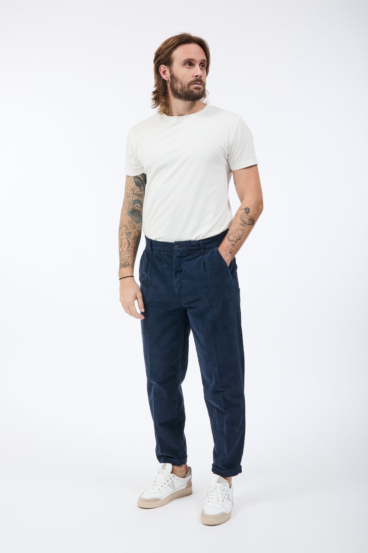 Pantalone Gianni Lupo Velluto Navy 21847