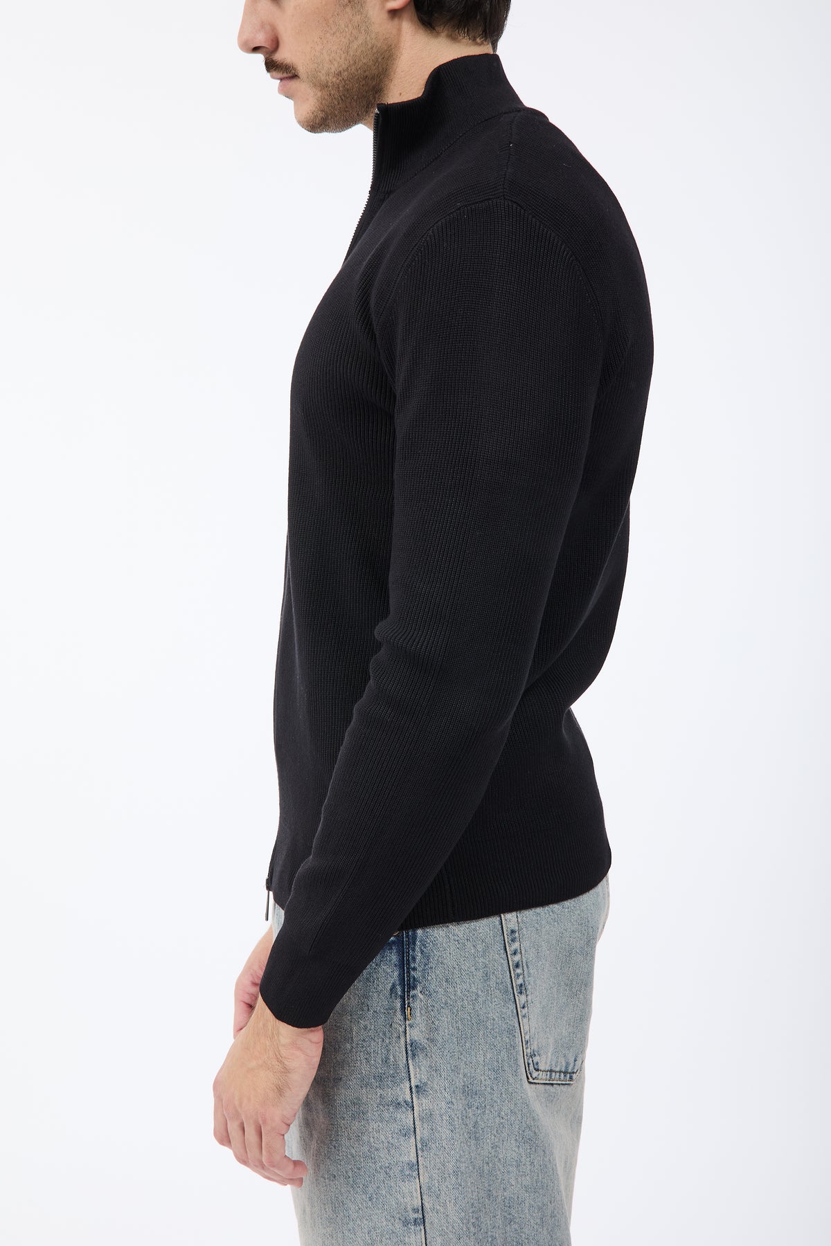 Maglione Gianni Lupo Zip 35152 Nero