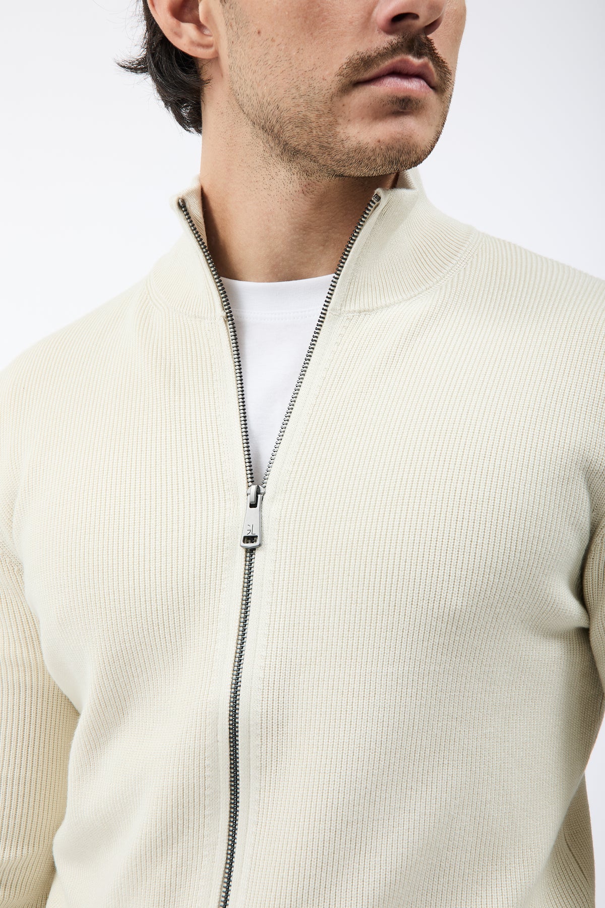 Maglione Gianni Lupo Zip 35152 Panna
