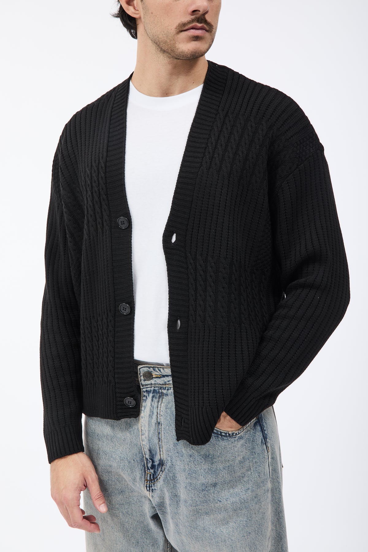 Cardigan NJB Sciallato Nero 620