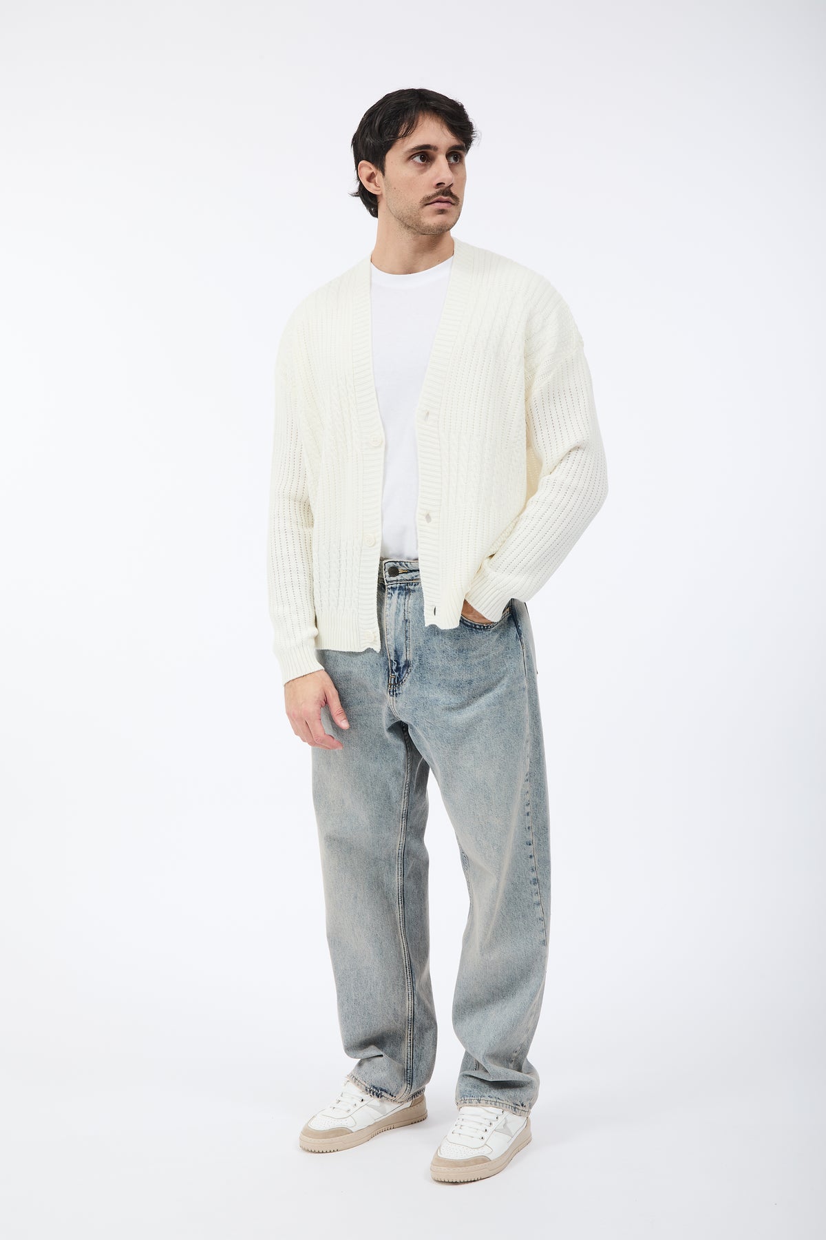 Cardigan NJB Sciallato Panna 620