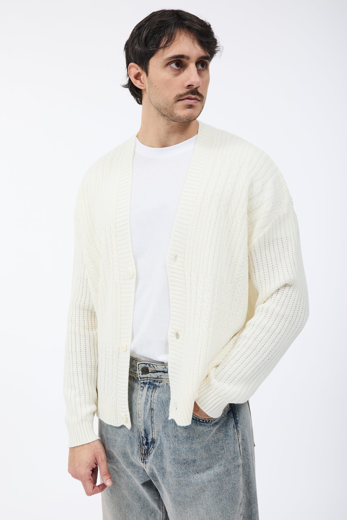 Cardigan NJB Sciallato Panna 620
