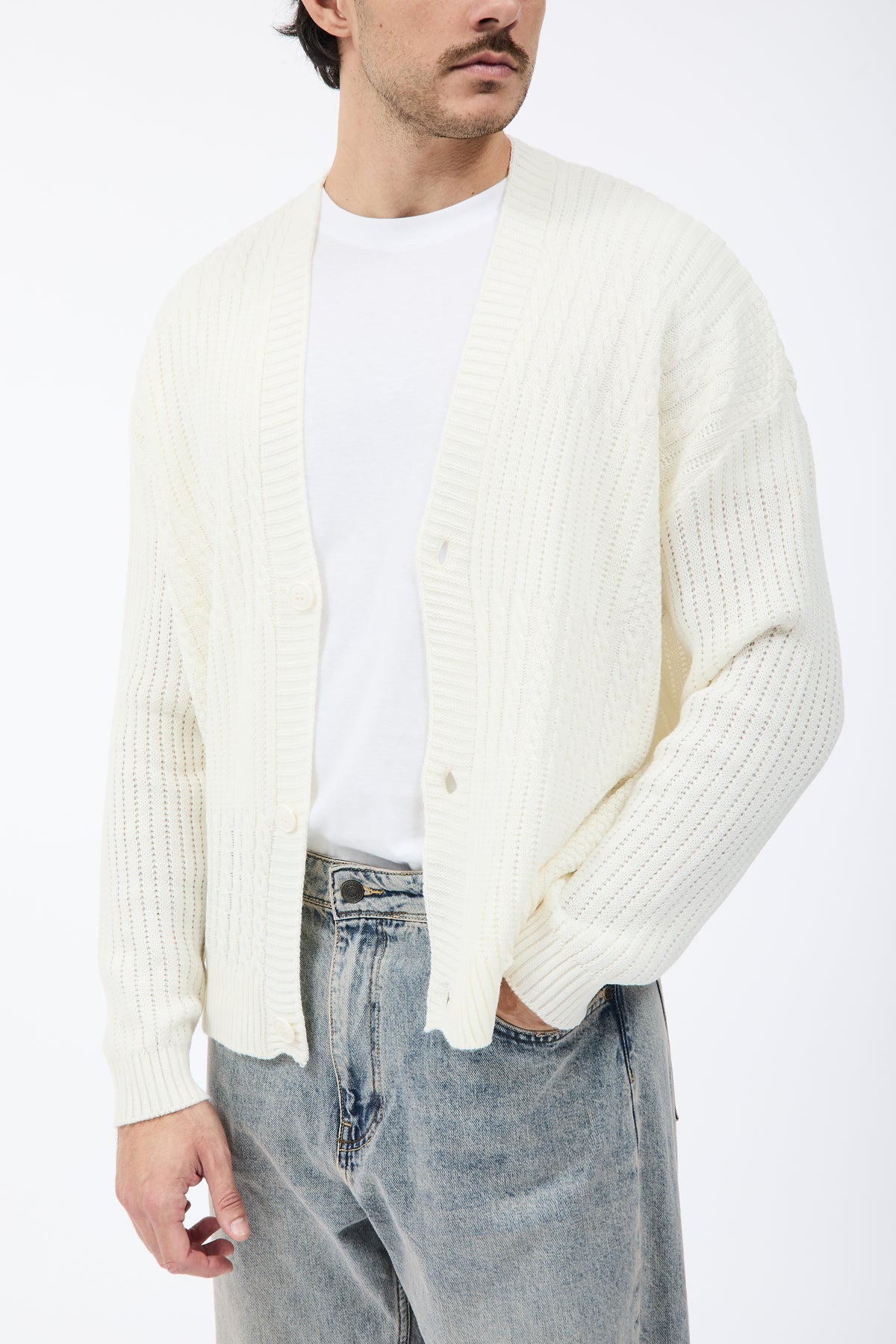 Cardigan NJB Sciallato Panna 620
