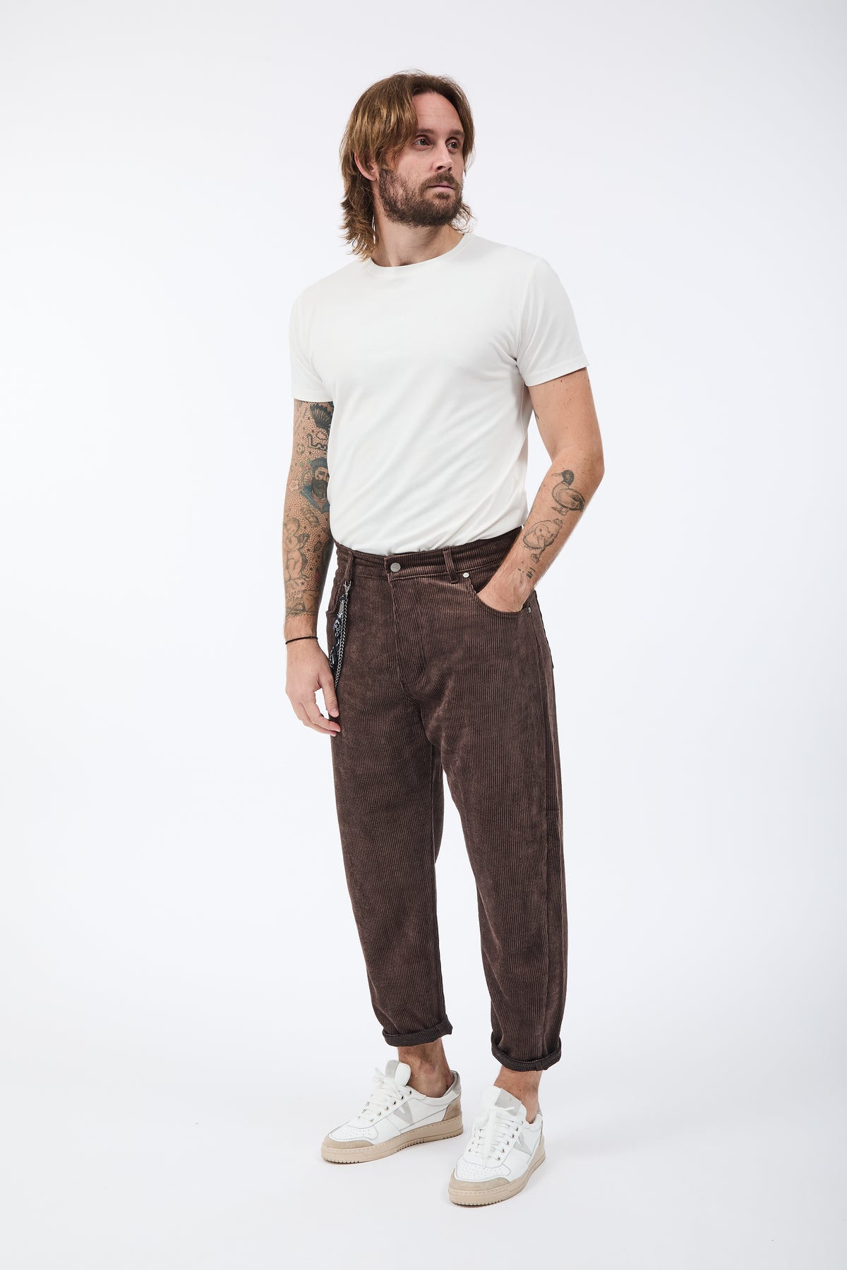 Pantalone Over-d Velluto Moro P83